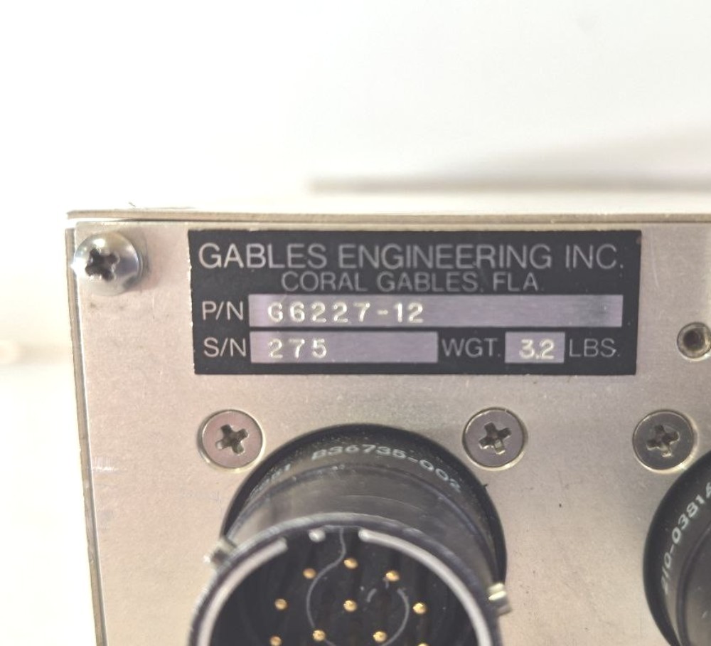 Gables Aircraft ILS Control Panel P/N G6227-12