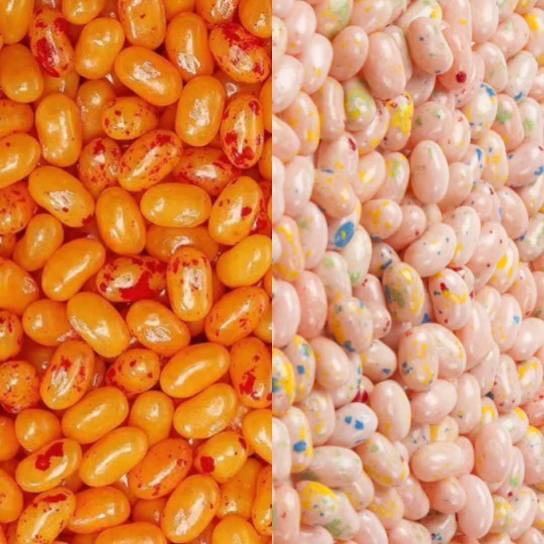 Jelly Belly Bulk Candy Mix | 1LB ~ 2LB | Peach + Tutti Fruity Jellybeans Mix