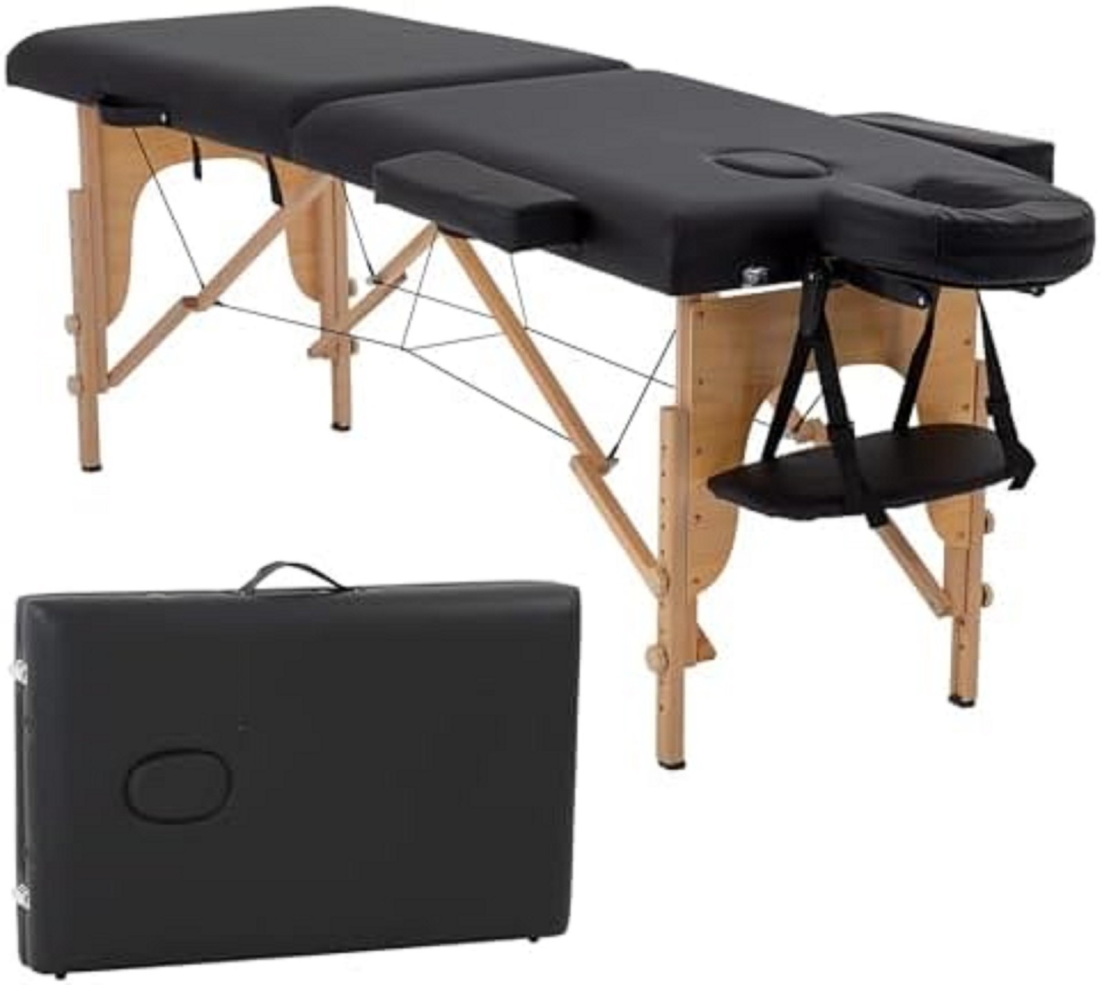 Massage Table 24 Inch Wide Folding Portable Spa Bed Brown BestMassage Adjustable