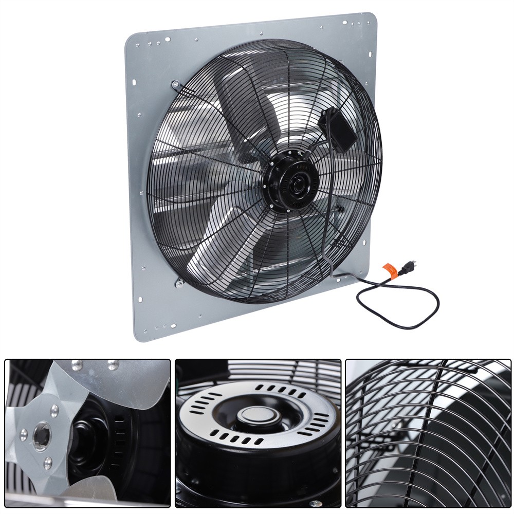 24 Inch Shutter Exhaust Fan W/ Speed Controller 4120 CFM High Speed Wall Mounted