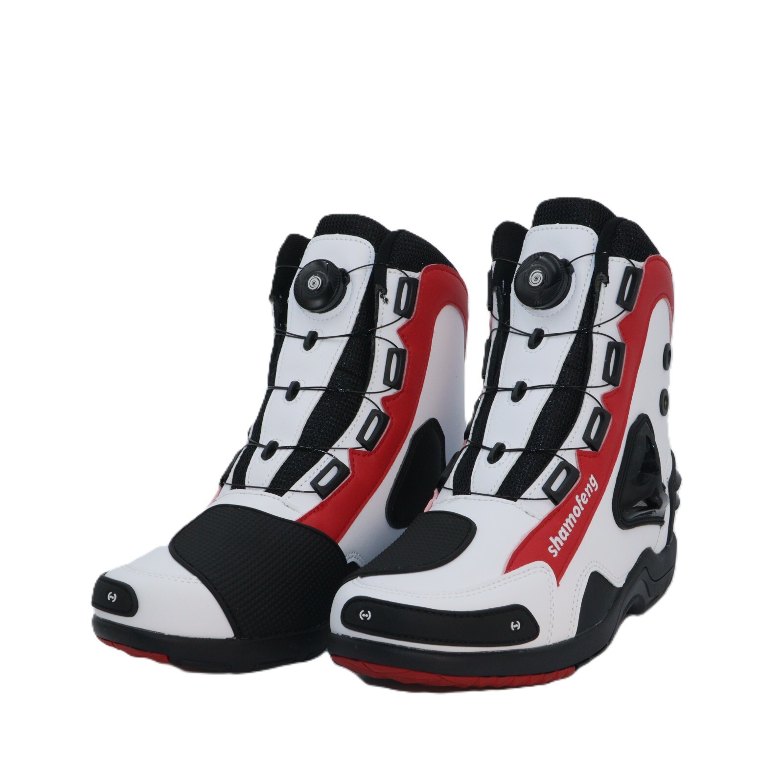 Shamofeng Motorcycle Shoes Men Racing Bike Boots Breathable Street Riding Boots