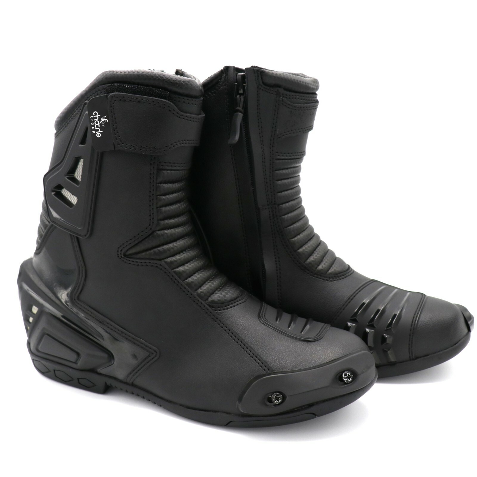Motorbike Mens Real Leather Short Motorcycle Racing Sports Shoes Boots