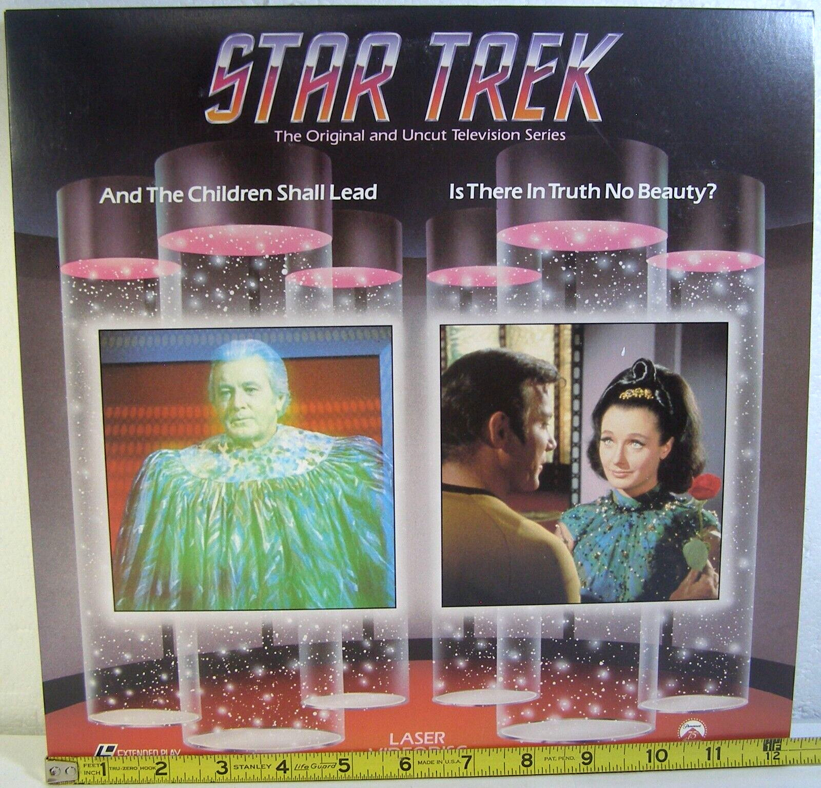 Paramount Laser Disc Star Trek And the Children Shall Lead&Is There in Tru  1987