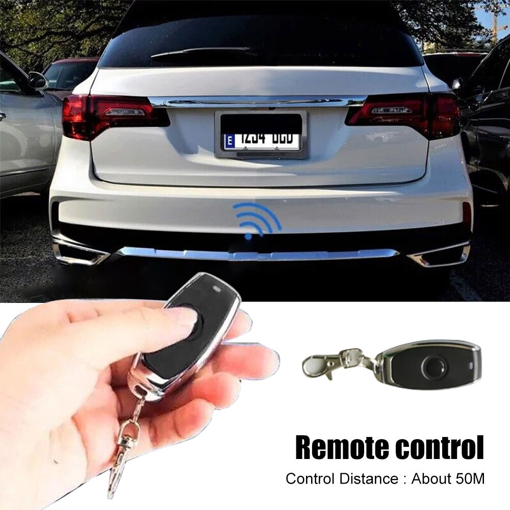 Car Front+Rear Plate Frame Holder with Wireless Remote US Standard For Car Shows