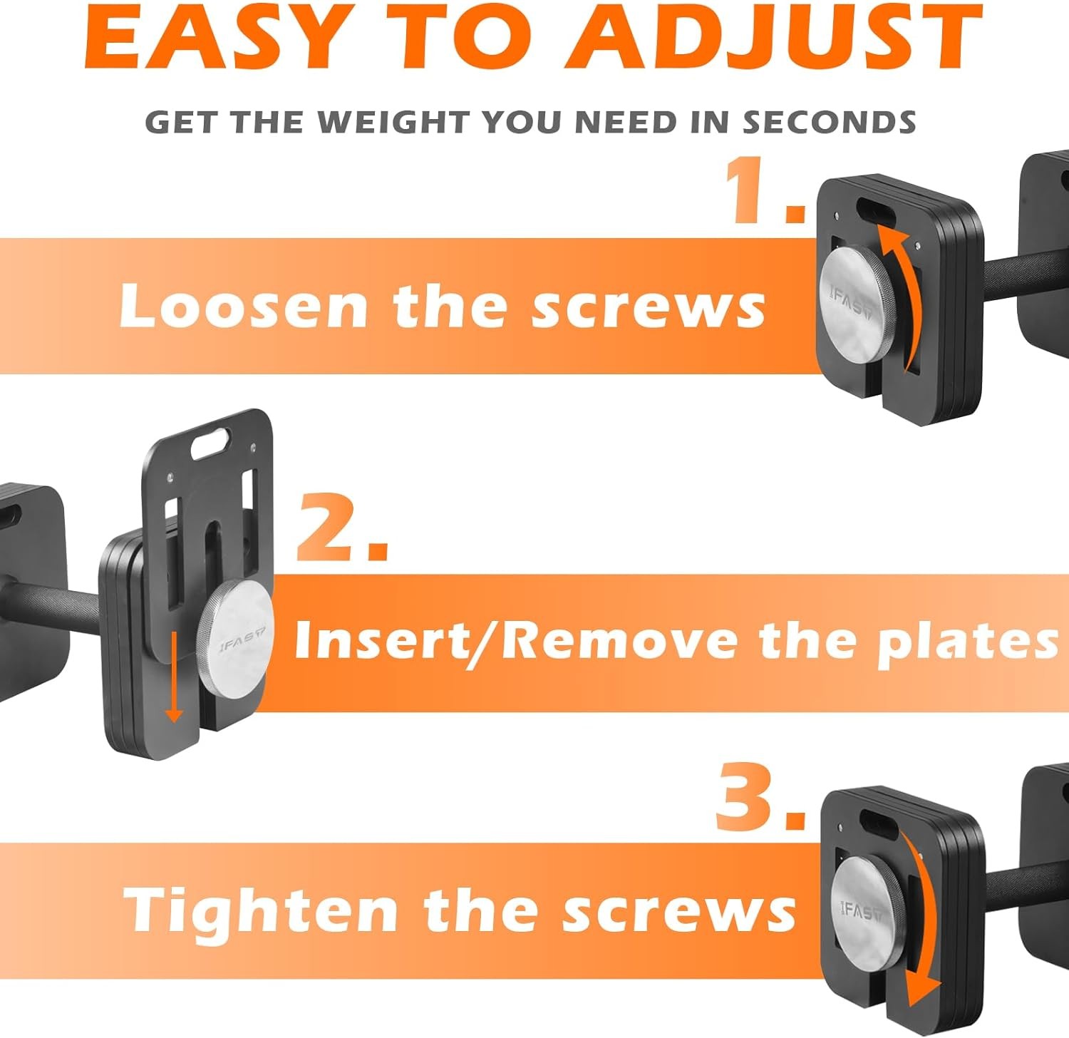 Adjustable Dumbbell 50LB 9-in-1 Quick-Lock Free Weight Multiweight