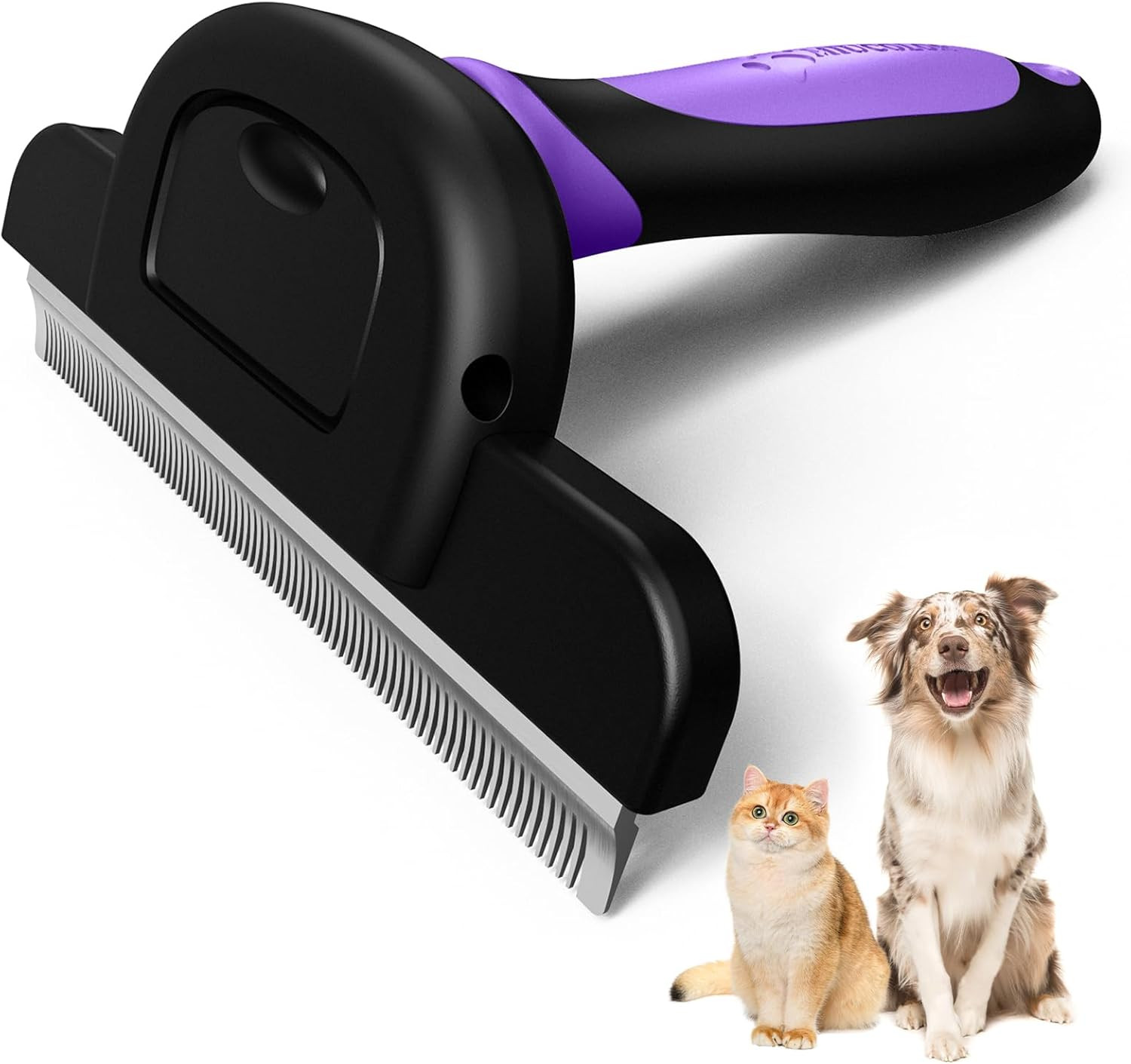 Long Hair Pet Grooming Brush, Deshedding Tool for Medium and Large Dogs & Cats,