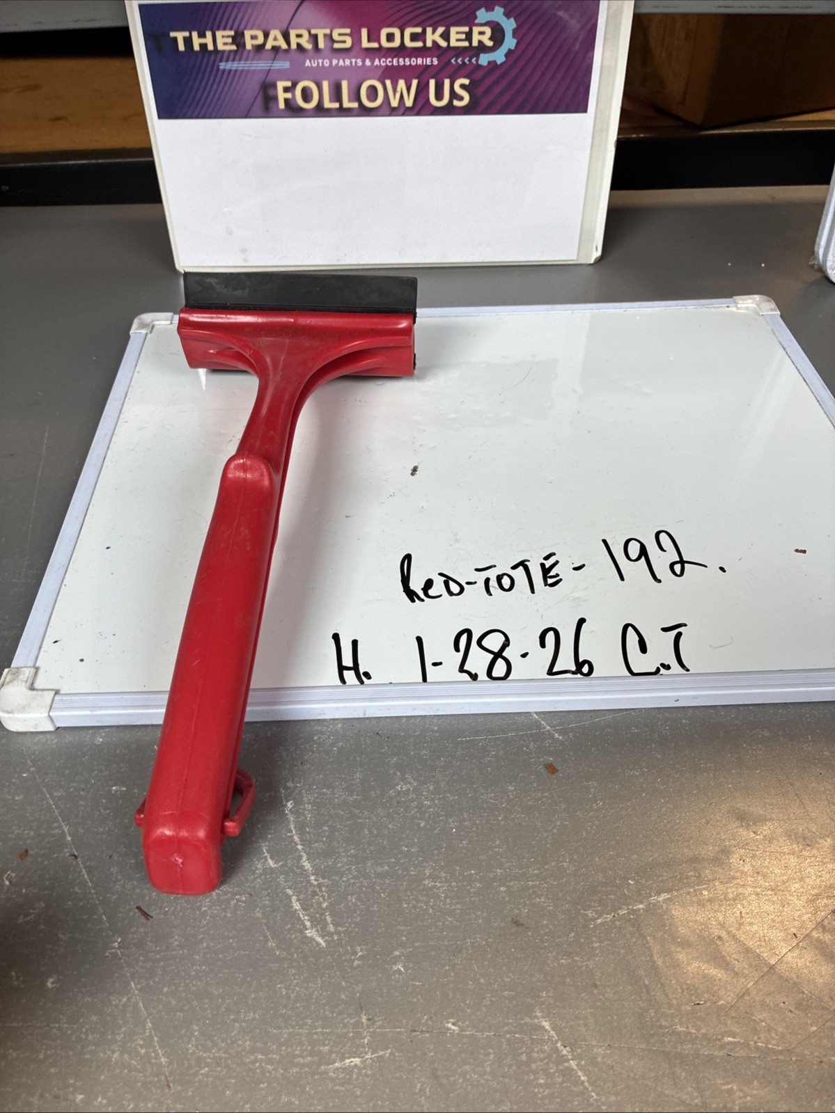 Ice Scraper Tool, 12 Inch Red Ergonomic Window Ice Scraper With 5 Inch Blad
