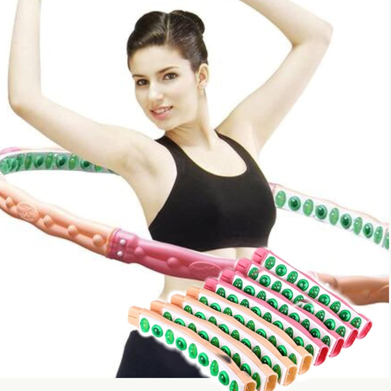Weighted Fitness Hoop 2.5kg (5.5lb) –Health hoop Magnetic Massage Exercise Ring