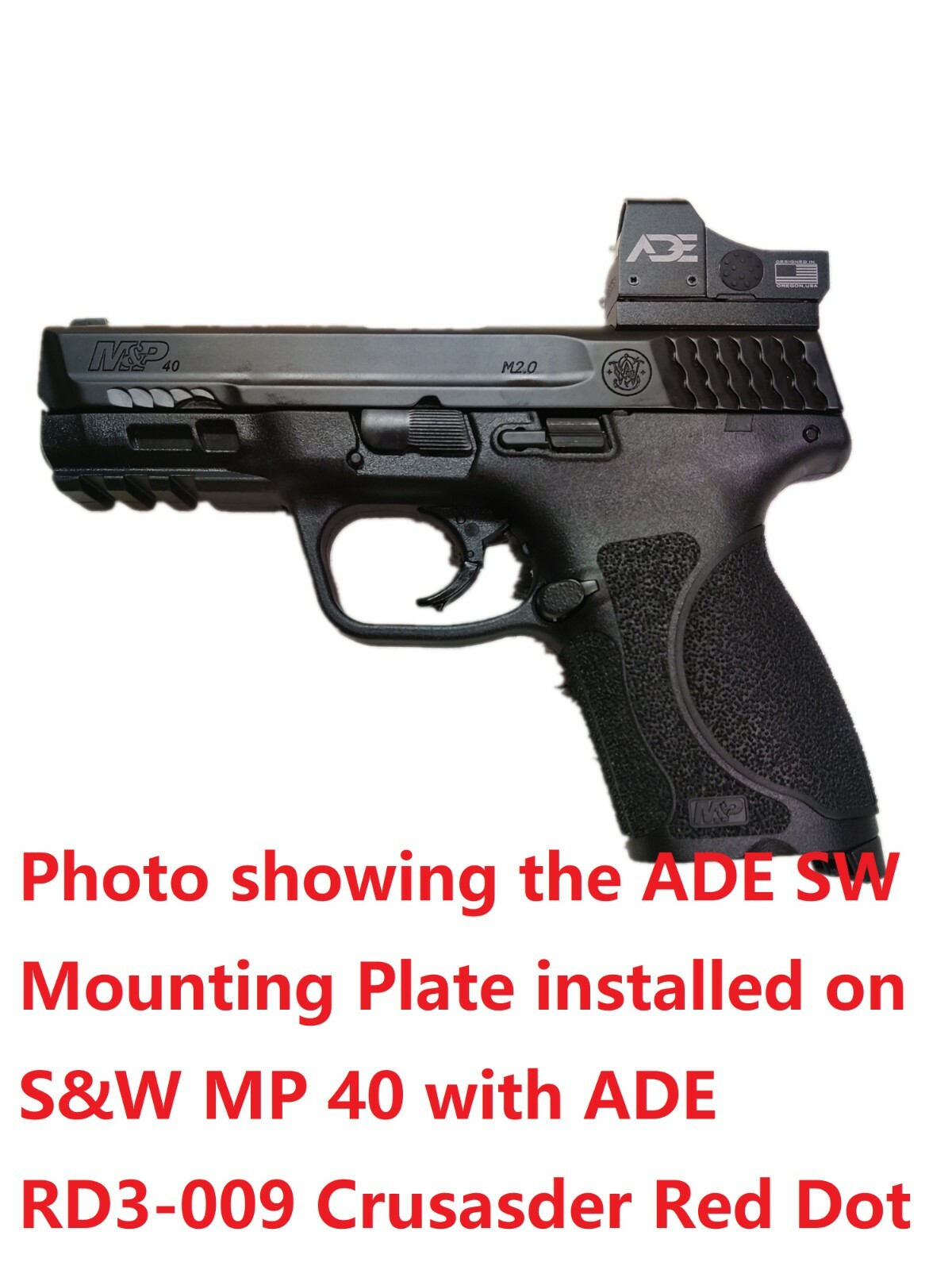 F1 SW MP SD9VE SHIELD Pistol Plate FITS Sightmark,Burris,Vortex Red Dot Sight