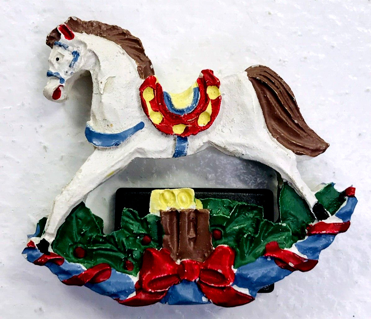 Vintage Ceramic 1.5" Rocking Horse Fridge Magnet
