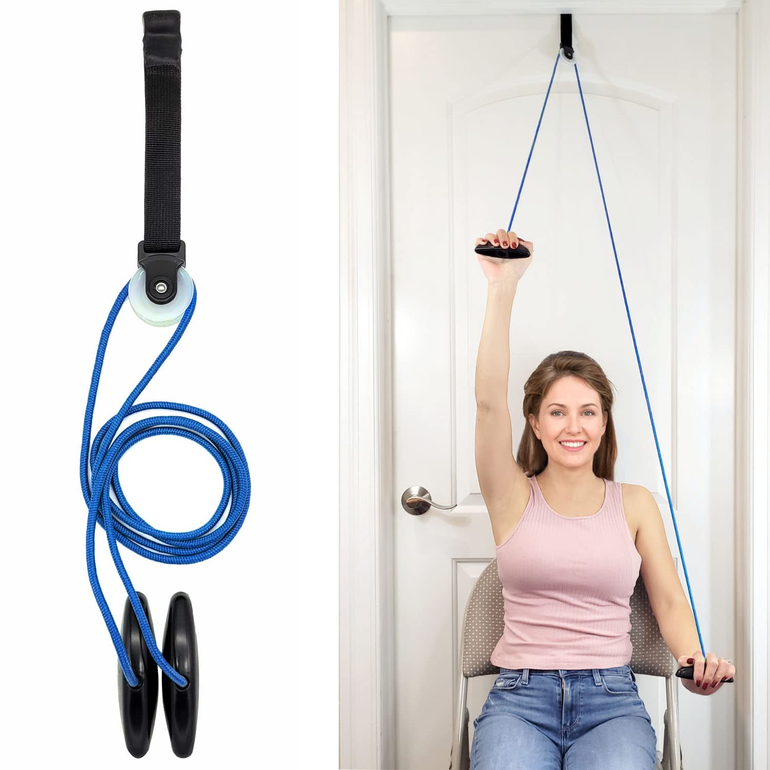 Over The Door Shoulder Pulley for Physical Therapy Rehab Exerciser