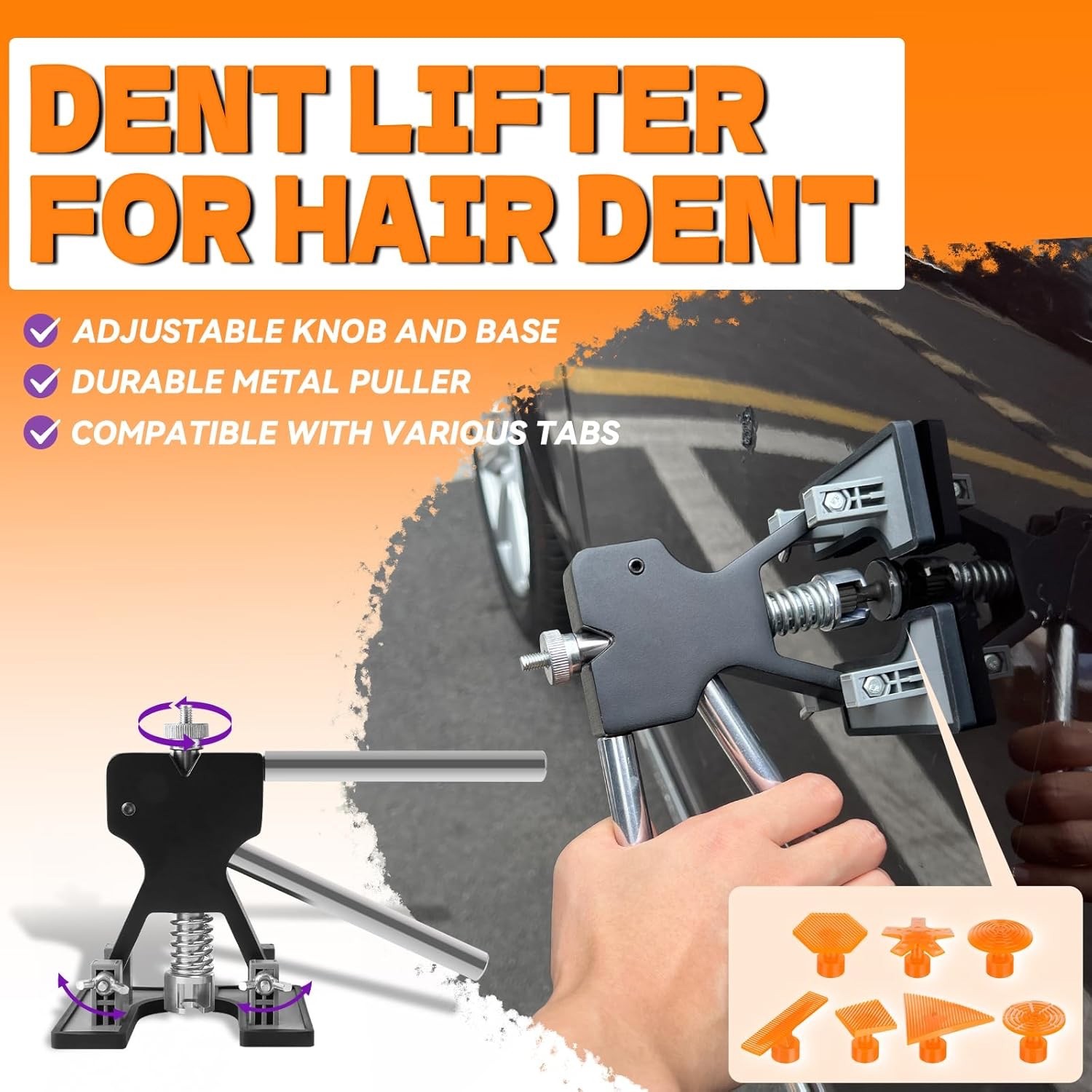 Dent Puller Kit, Dent Remover Tool for Car Dent Repair – PDR Tools Set Slide Ham