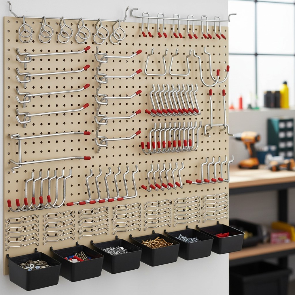 Ultimate 114-Piece Pegboard Hook Arrangement - Perfect for Tool Organization