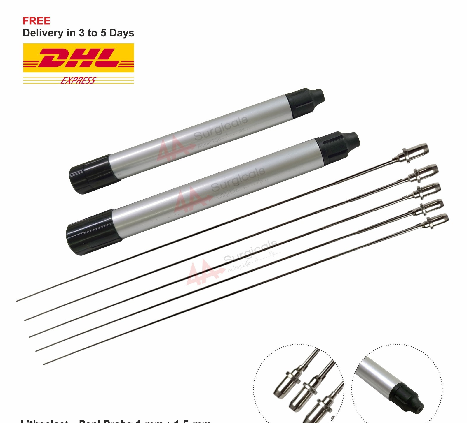 4A LITHO HANDLE ADAPTABLE WITH ALL MACHINES 1pc + Bladder Probe Set of 5