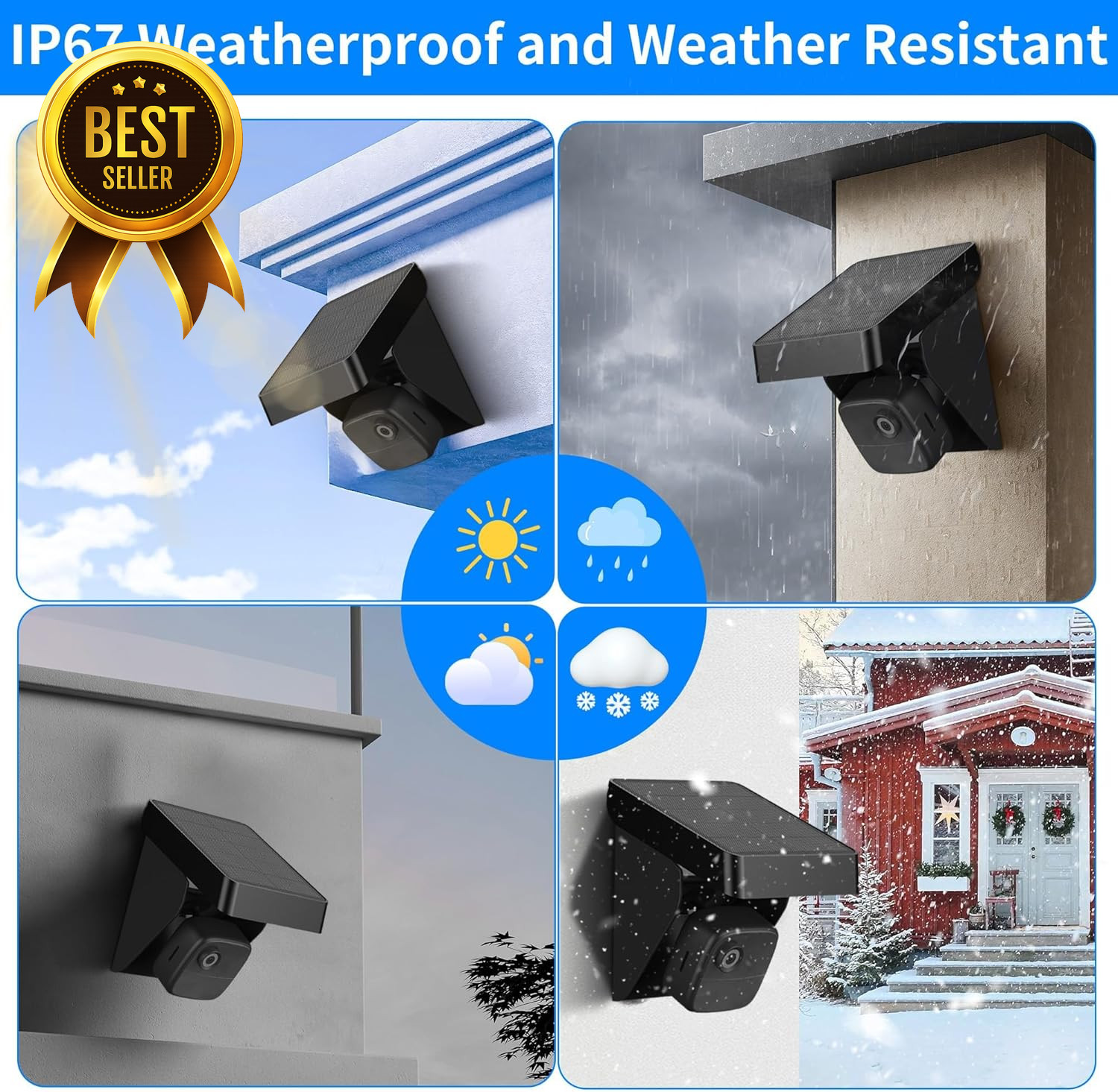 Solar Panel for Blink Outdoor 4 XT3 XT2 Camera 3300mAh 2 Pack