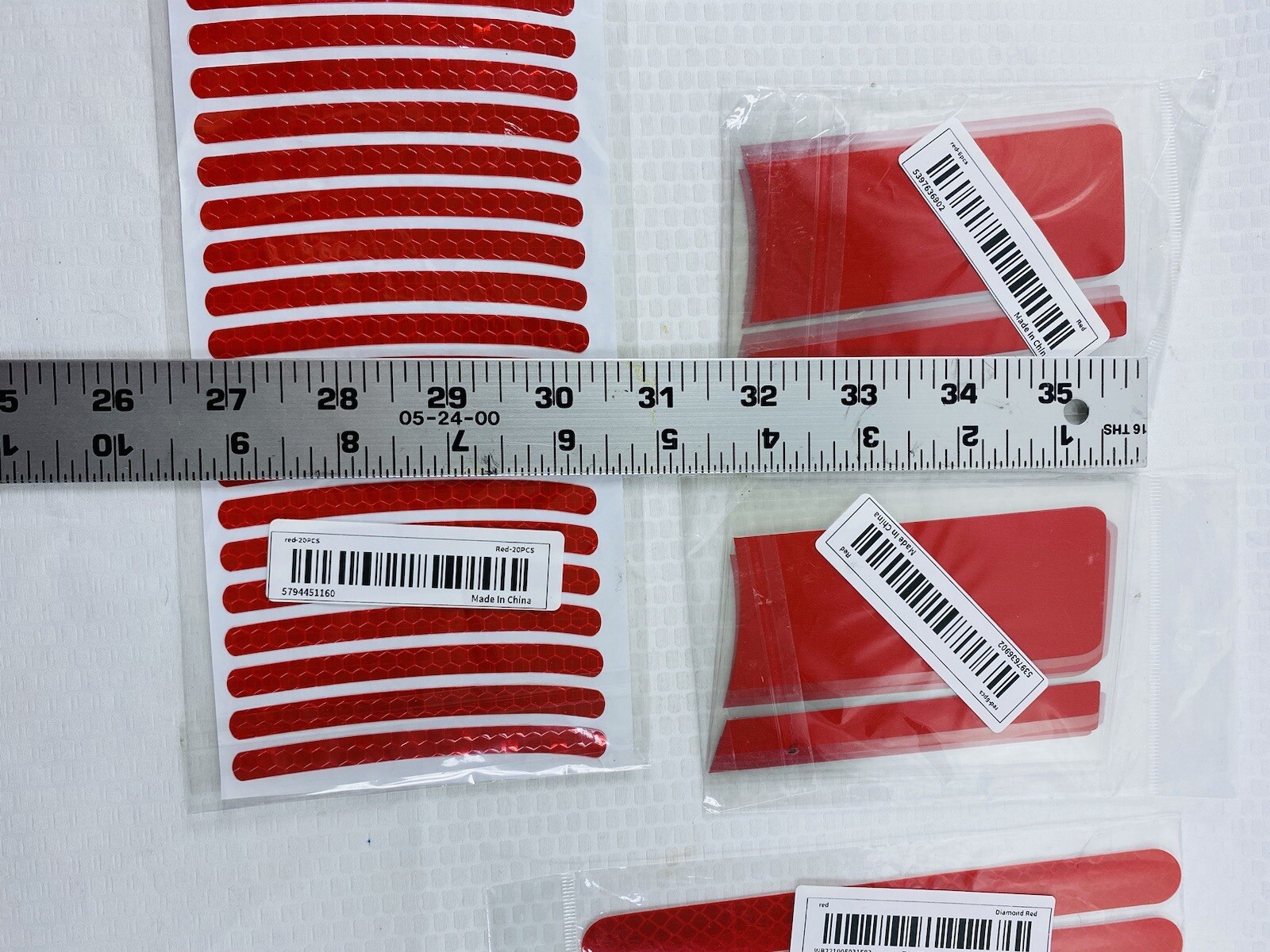 Lot of RC Body Graphics - Kit - Decal Stickers 1:8 Diamond Red