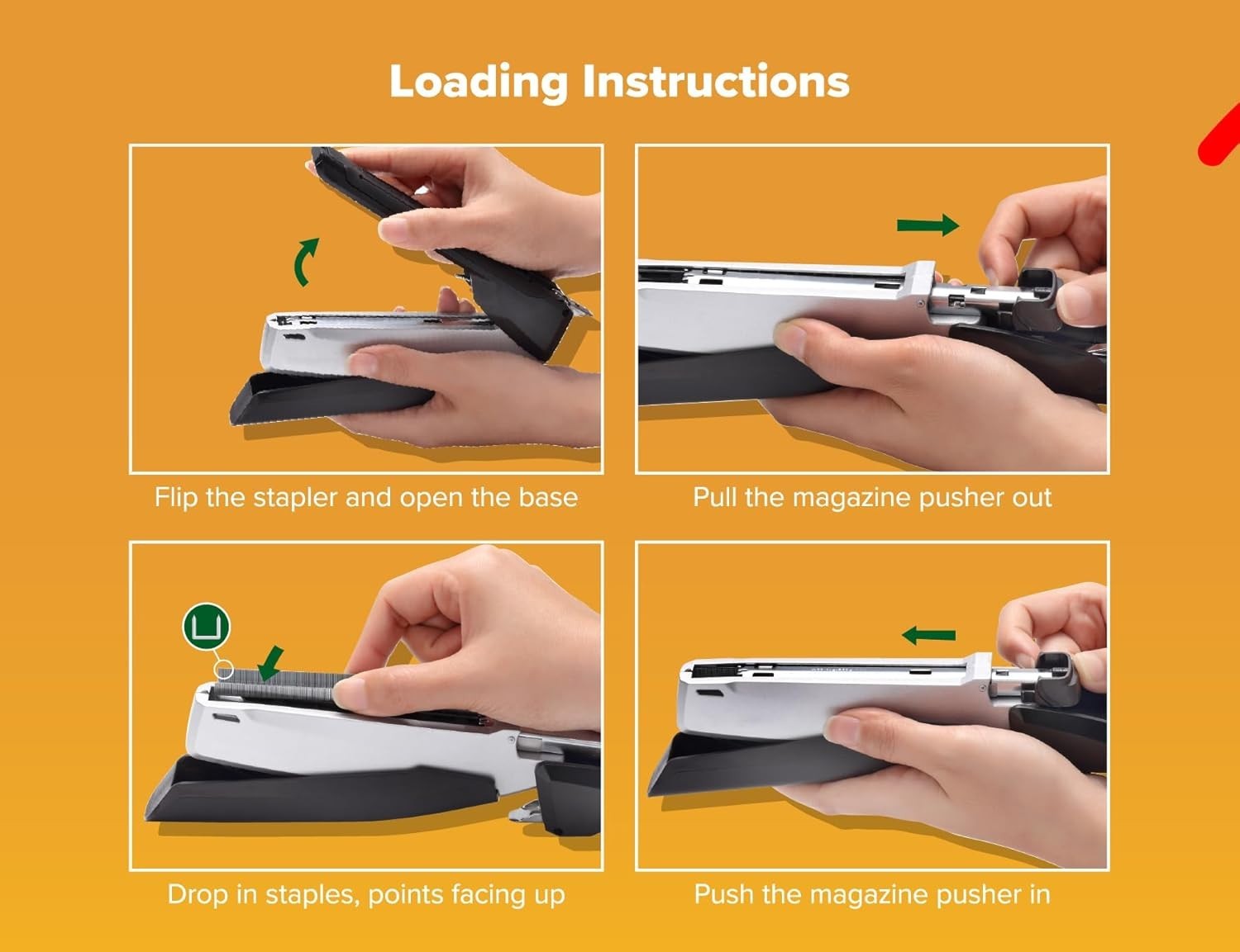 Bostitch Office InPower Desktop Eco-Friendly Stapler, One-Finger Technology, ...