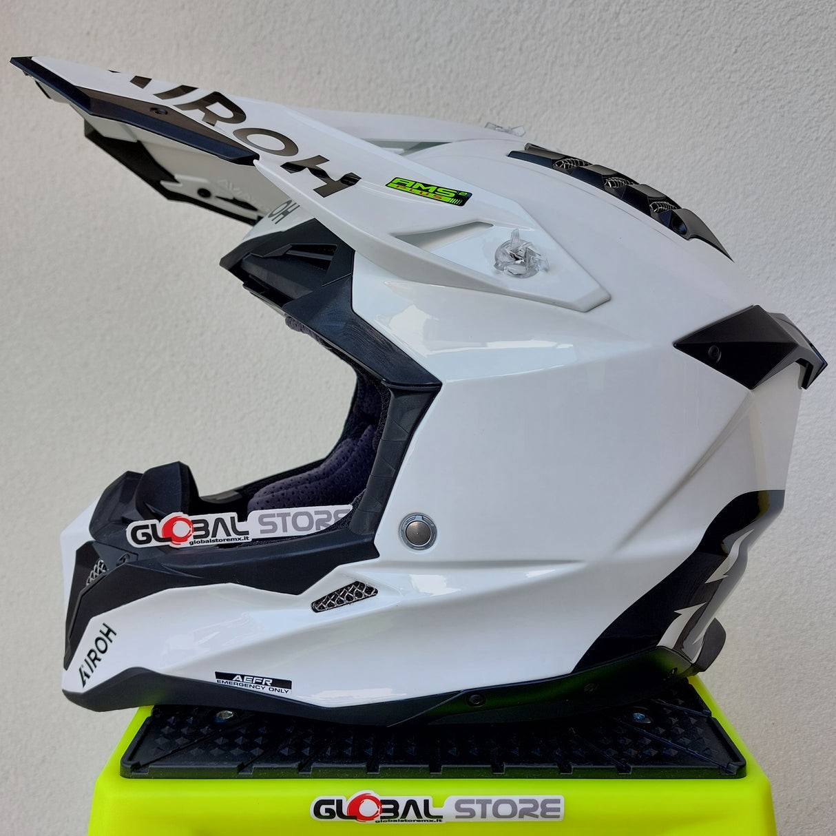 Airoh Aviator 3 COLOR White Gloss Carbon Fiber Helmet Motocross Enduro