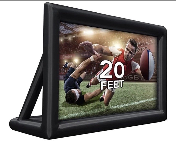 20FT/20.0 ft IPX4,250W Inflatable Movie Screen High-performance fan and 20FT/20