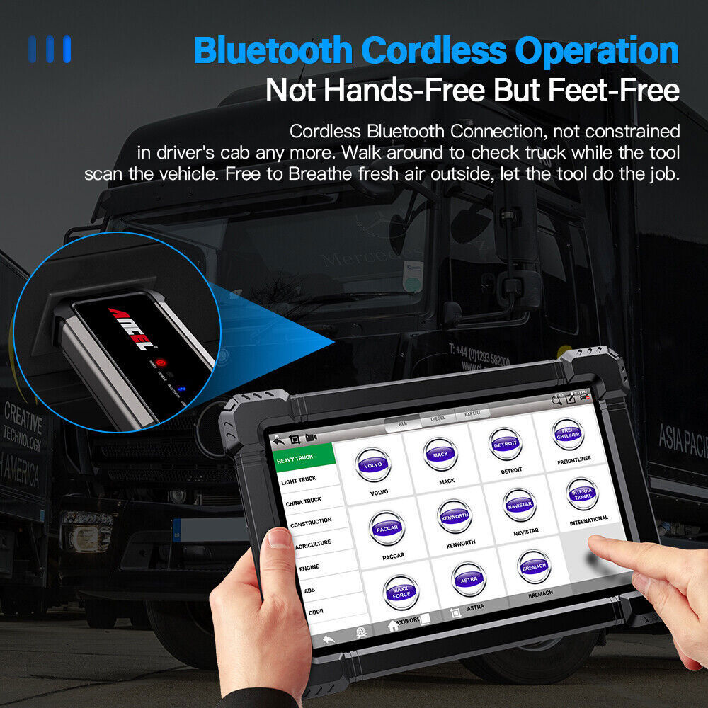 ANCEL X7 HD Heavy Duty Truck Scanner Diagnostic Bi-directional DPF Regen Coding