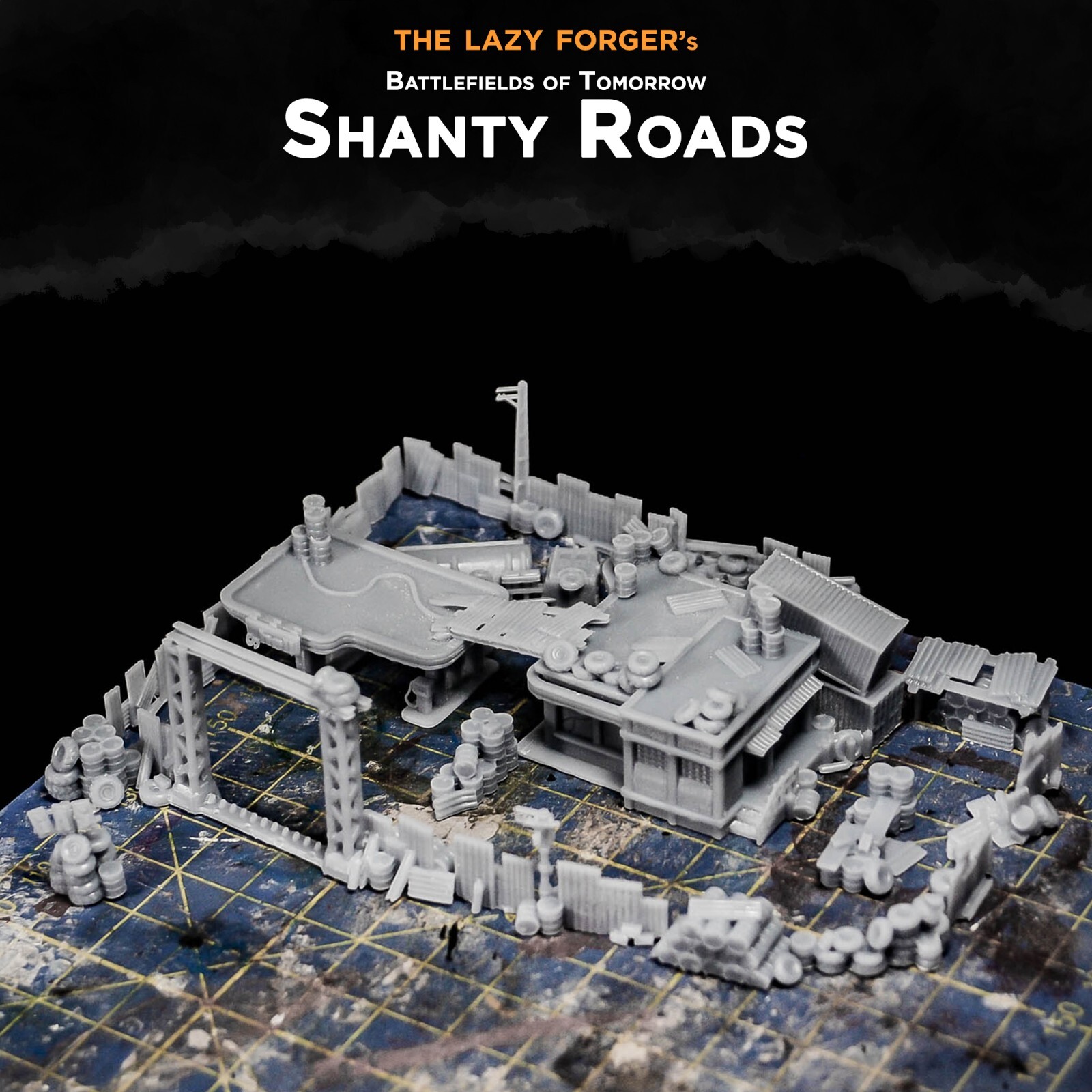 Shanty gas station - Miniature Terrain Set 6mm/8mm Epic Battletech