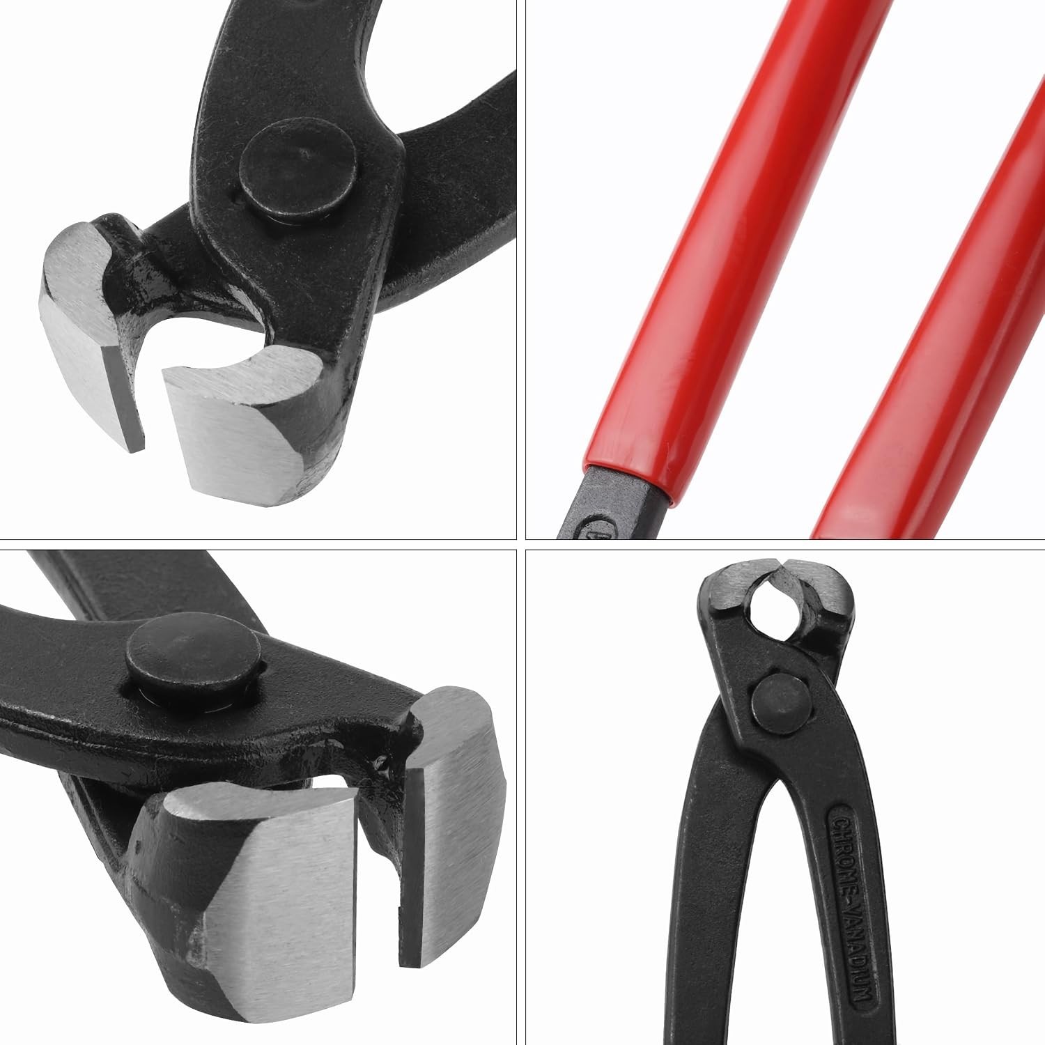 Bates 8-Inch Nail Puller - Red End Cutting Pliers for Effortless Extraction