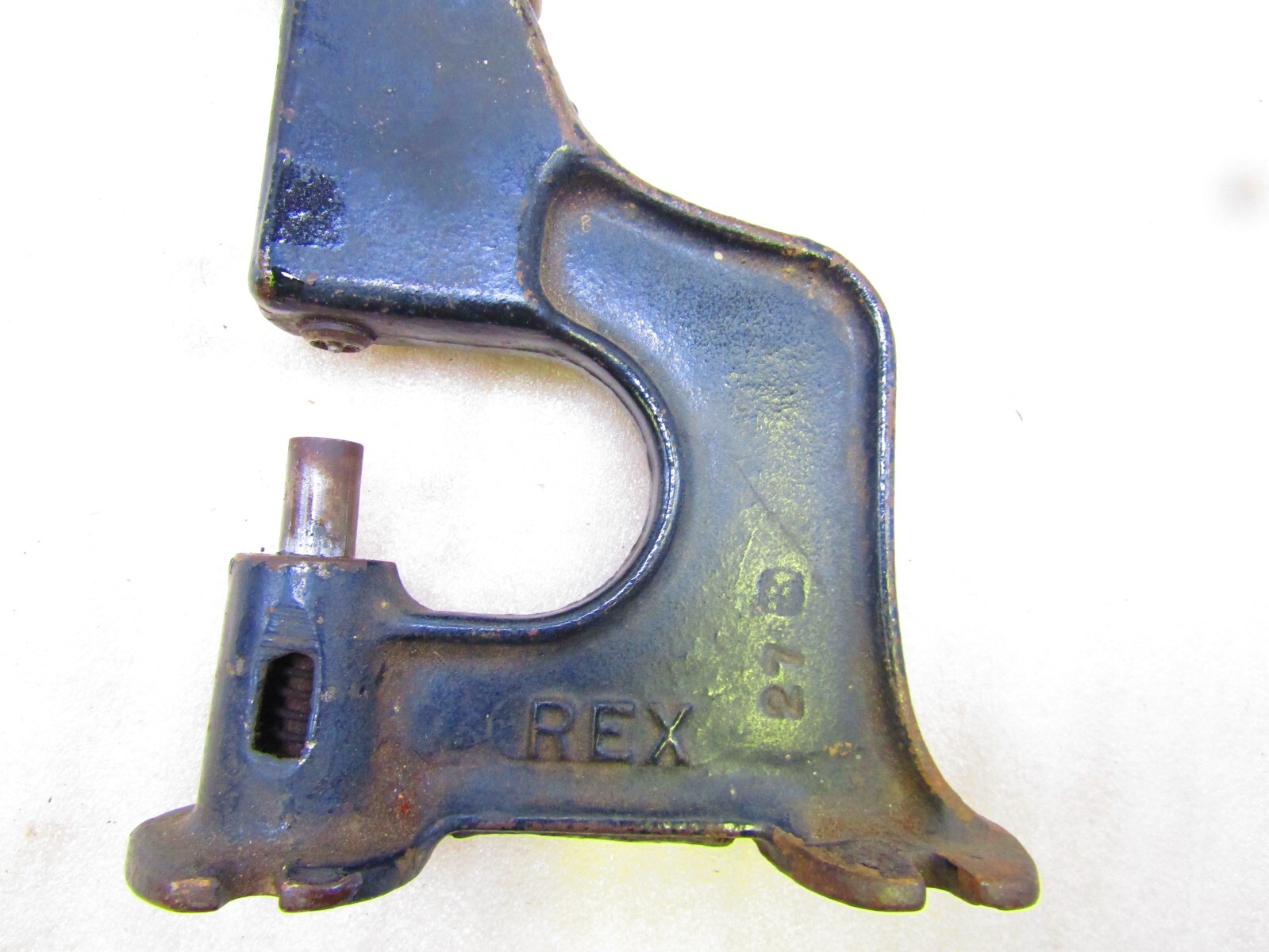 Vintage cast iron grommet/rivet macine by Rex