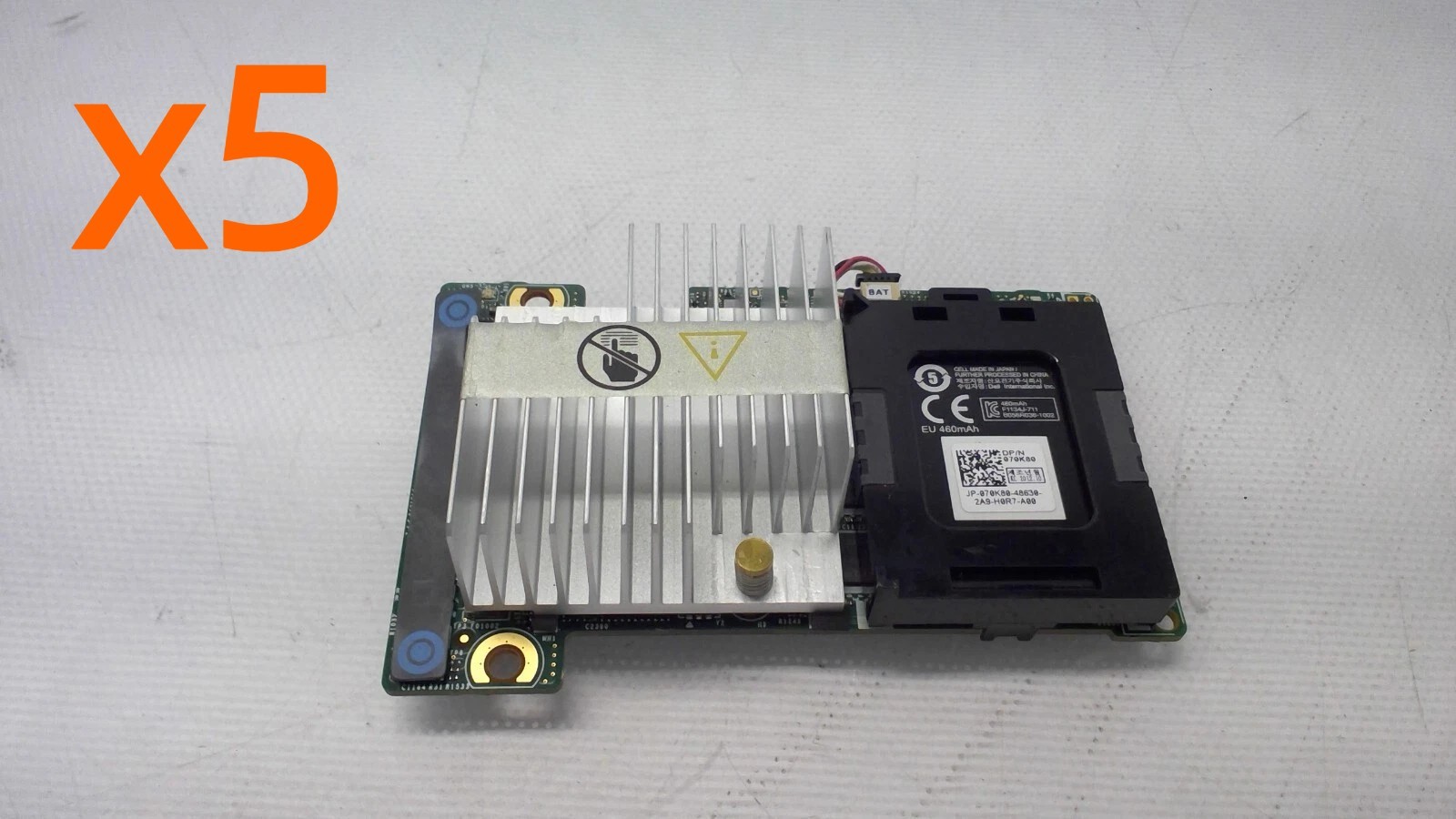 Lot of 5 Dell PERC 5CT6D 0FRH64 6Gbps 512MB Mini Mono Raid Controller w/ Battery