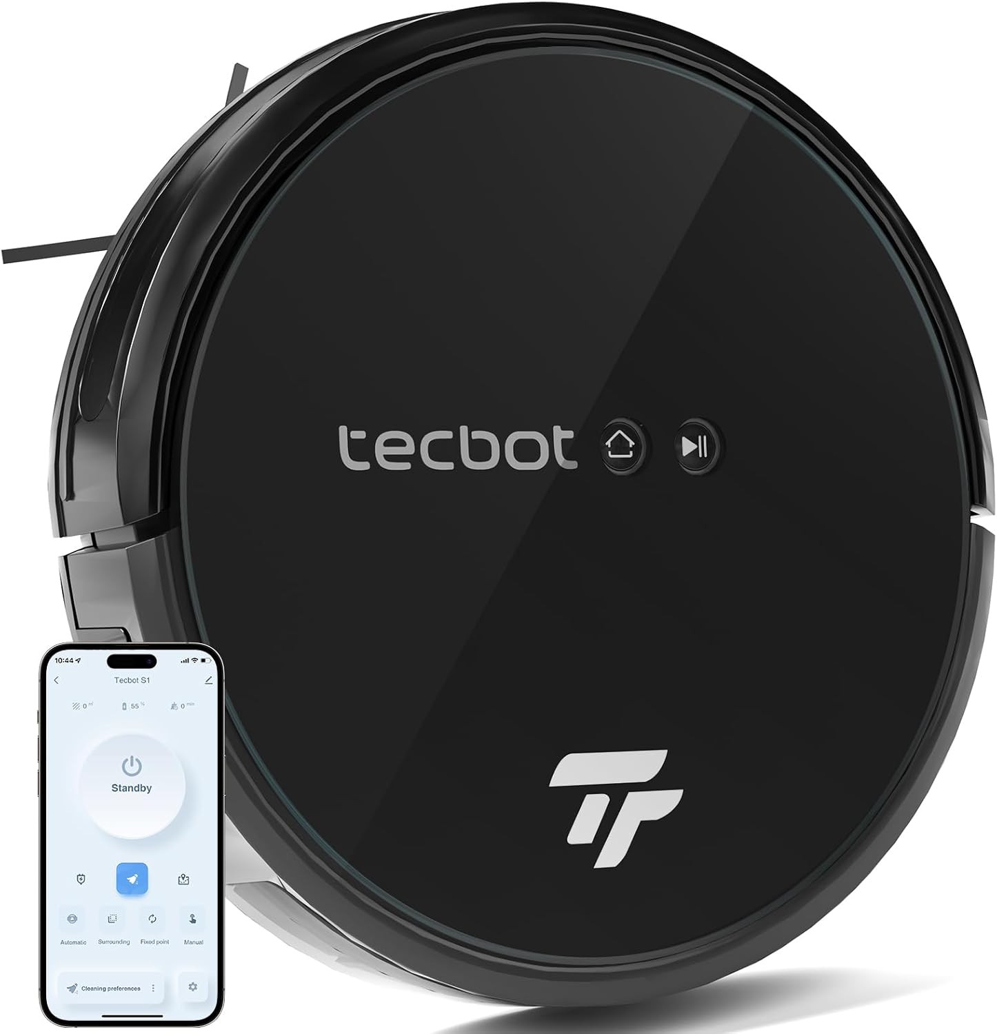 S1 Robot Vacuum Cleaner Slim 120Mins Runtime 2-In-1 Robot Sweeping or Mopping Se