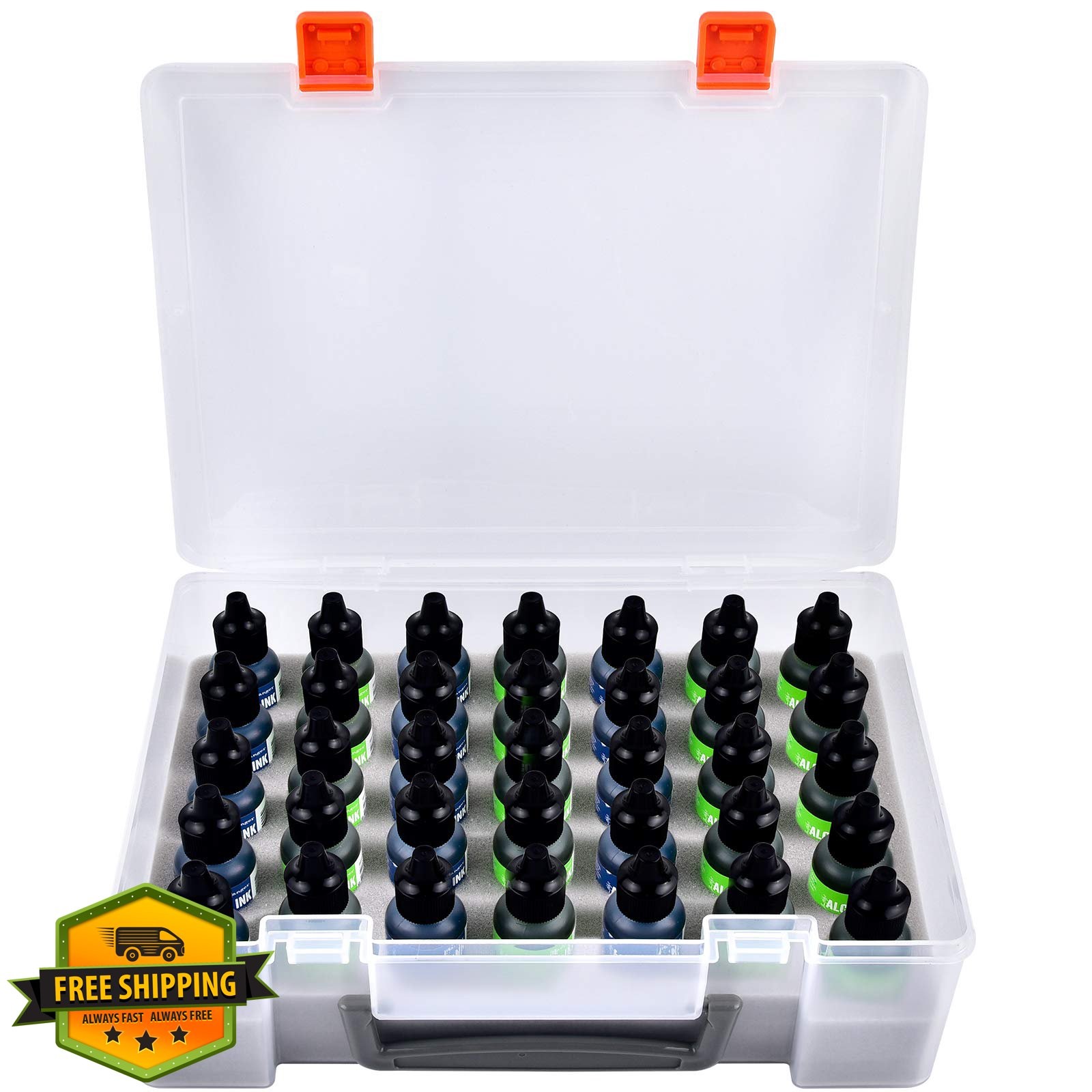 FULLCASE Alcohol Ink Storage Case Holds 35 Bottles 0.5oz