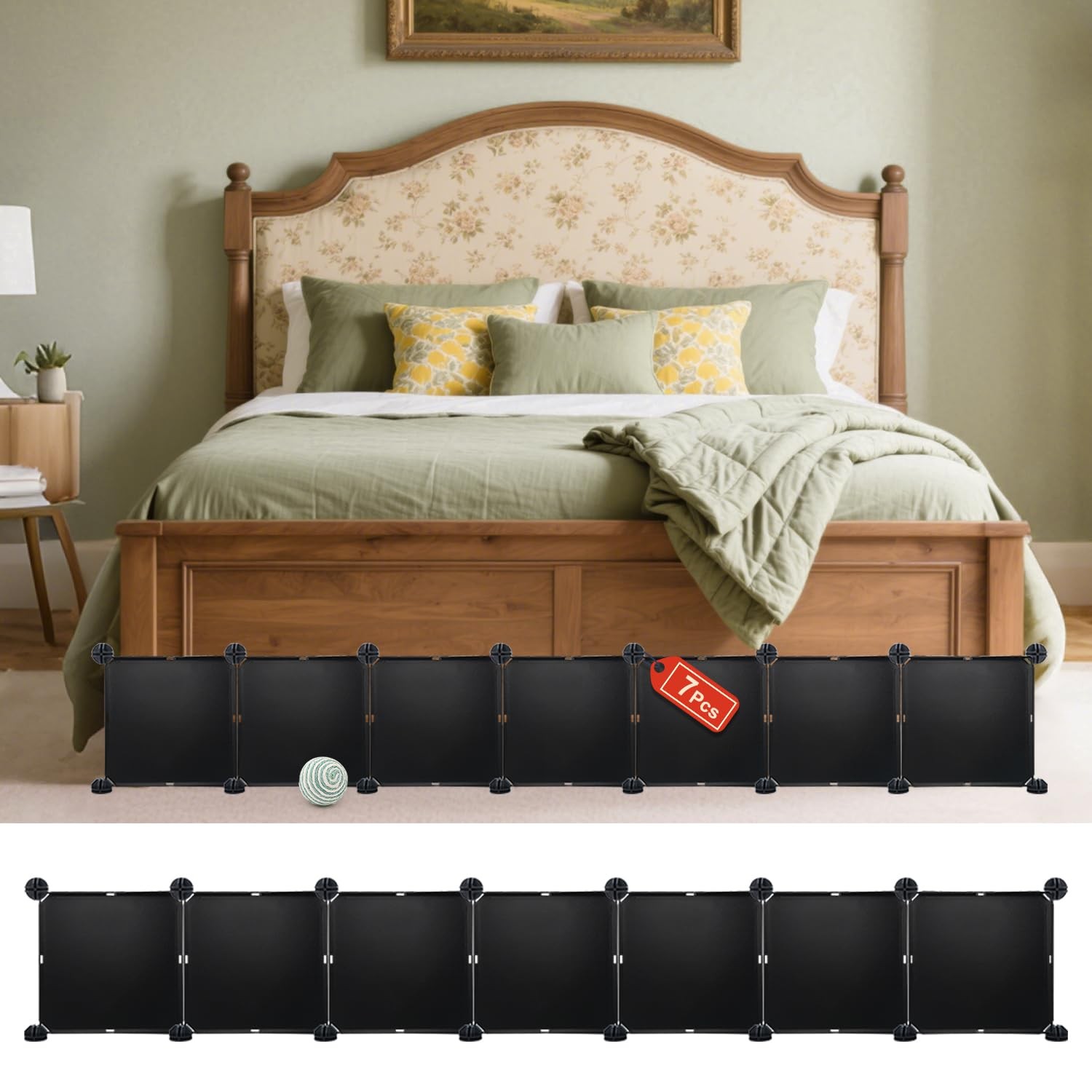 Under Bed Blocker for Pets,11.8" H x 83" L in Total Bed Blockers for Under Be...