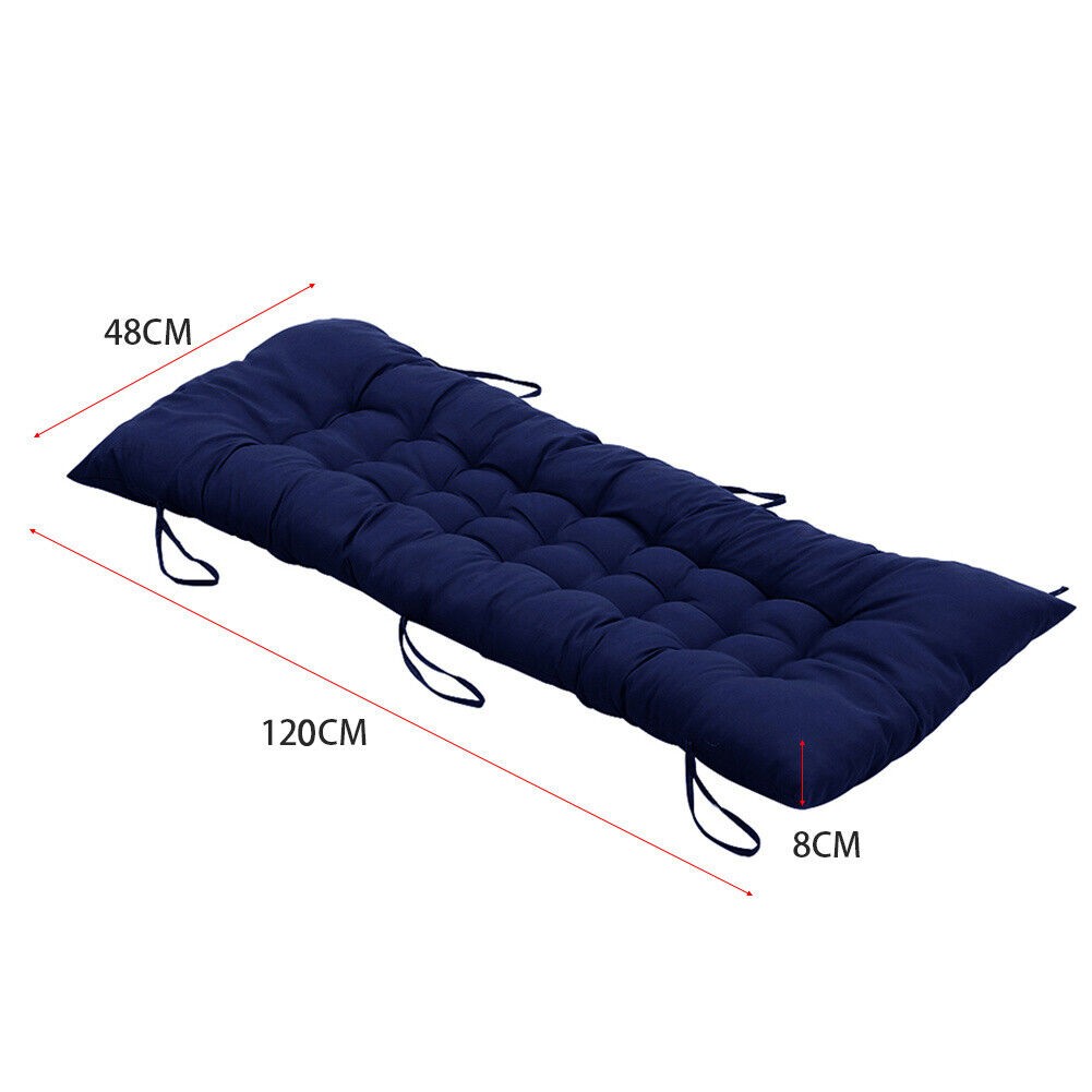Chaise Lounge Cushion Seat Back Indoor Outdoor Rocking Chair Sofa Cushion w/ Tie