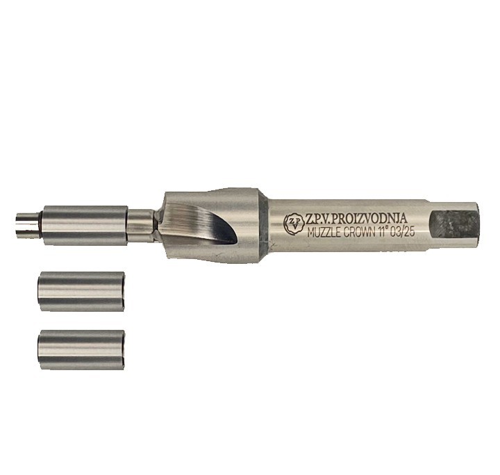 Muzzle Crowning Tool | 11 Degree | 3 Pilots 9mm, .30 cal / 7.62mm 6.5 Creedmoor