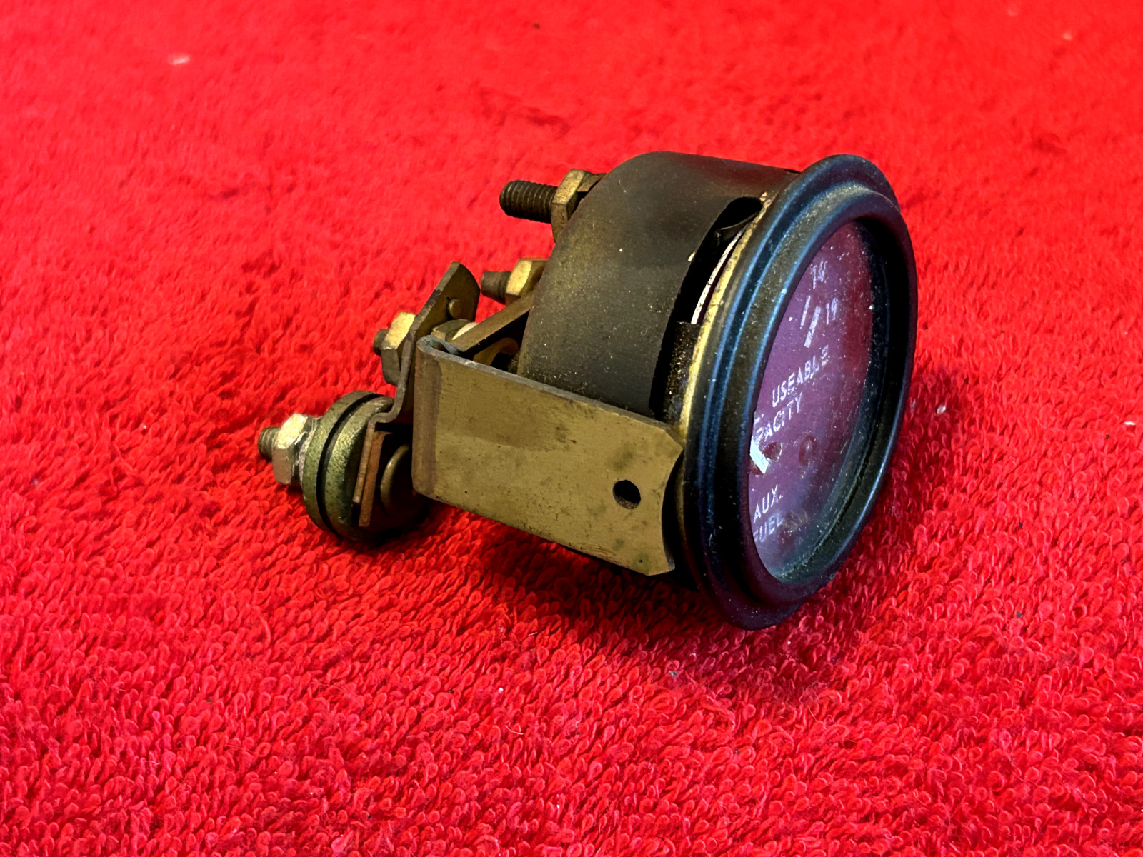 AIRCRAFT 2" AUXILLIARY FUEL QUANTITY INDICATOR WITH MOUNT BRACKET
