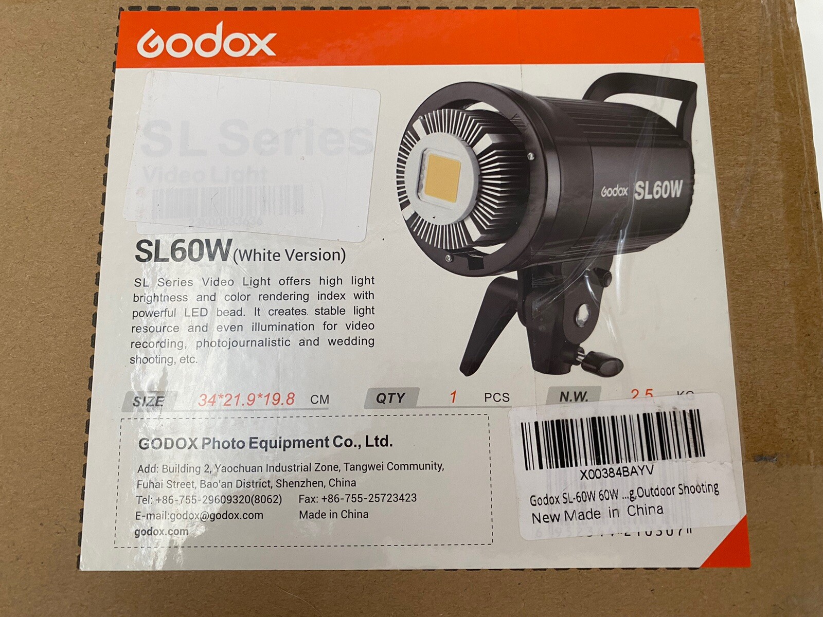 Godox SL-60 LED Video Light 5600K LCD Display Remote Control (Daylight-Balanced)