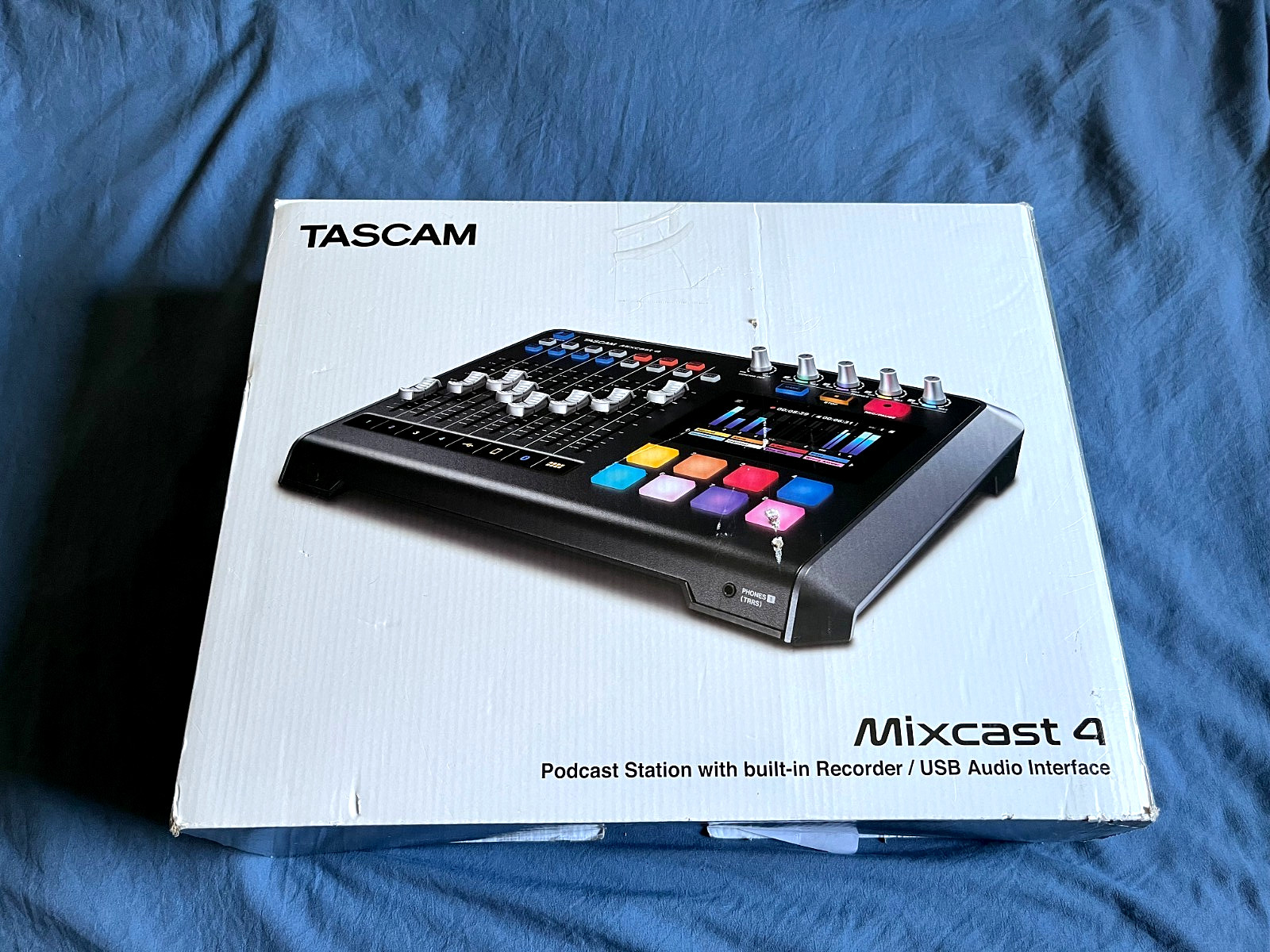 TASCAM Mixcast 4 Compact Desktop Mixer 8-Ch 4 Mic Inputs Talkback