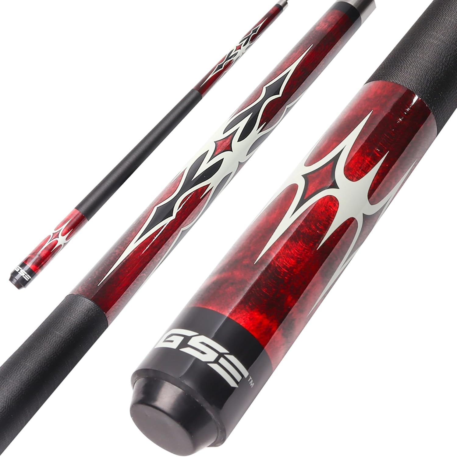 Professional 58" Maple Pool Cue Stick - 2-Piece Design with Multiple Weights
