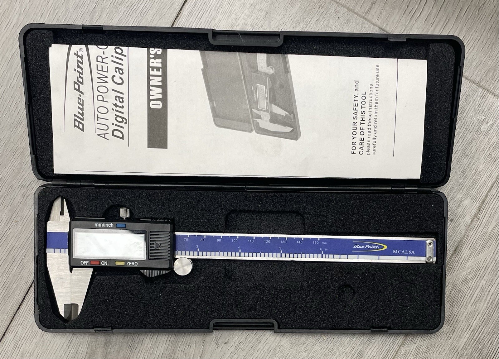 Blue-Point MCAL6A 6" Digital Caliper 150mm Inch/Metric in Case Used