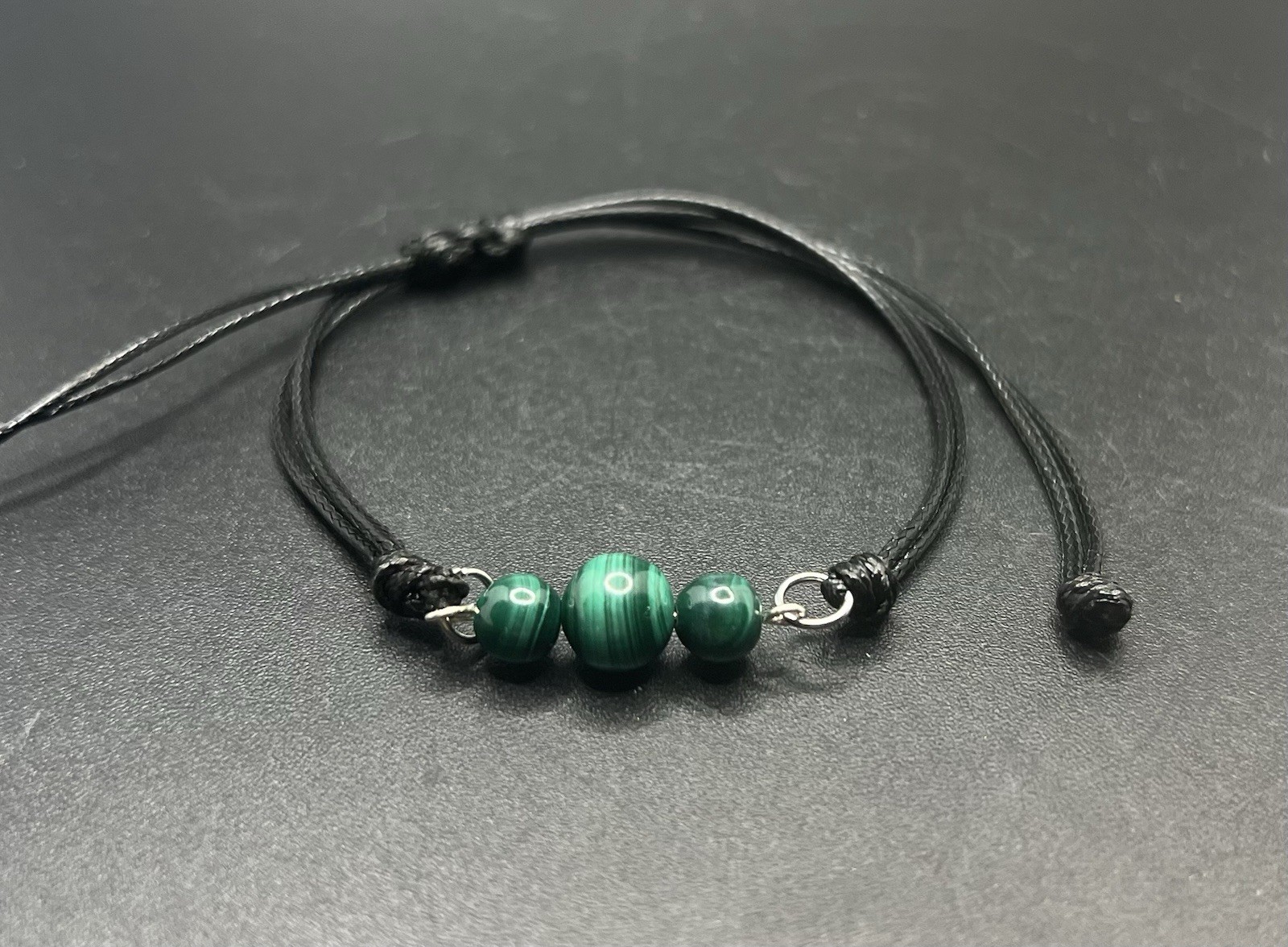 Malachite Genuine Authentic Stone Adjustable Bracelet