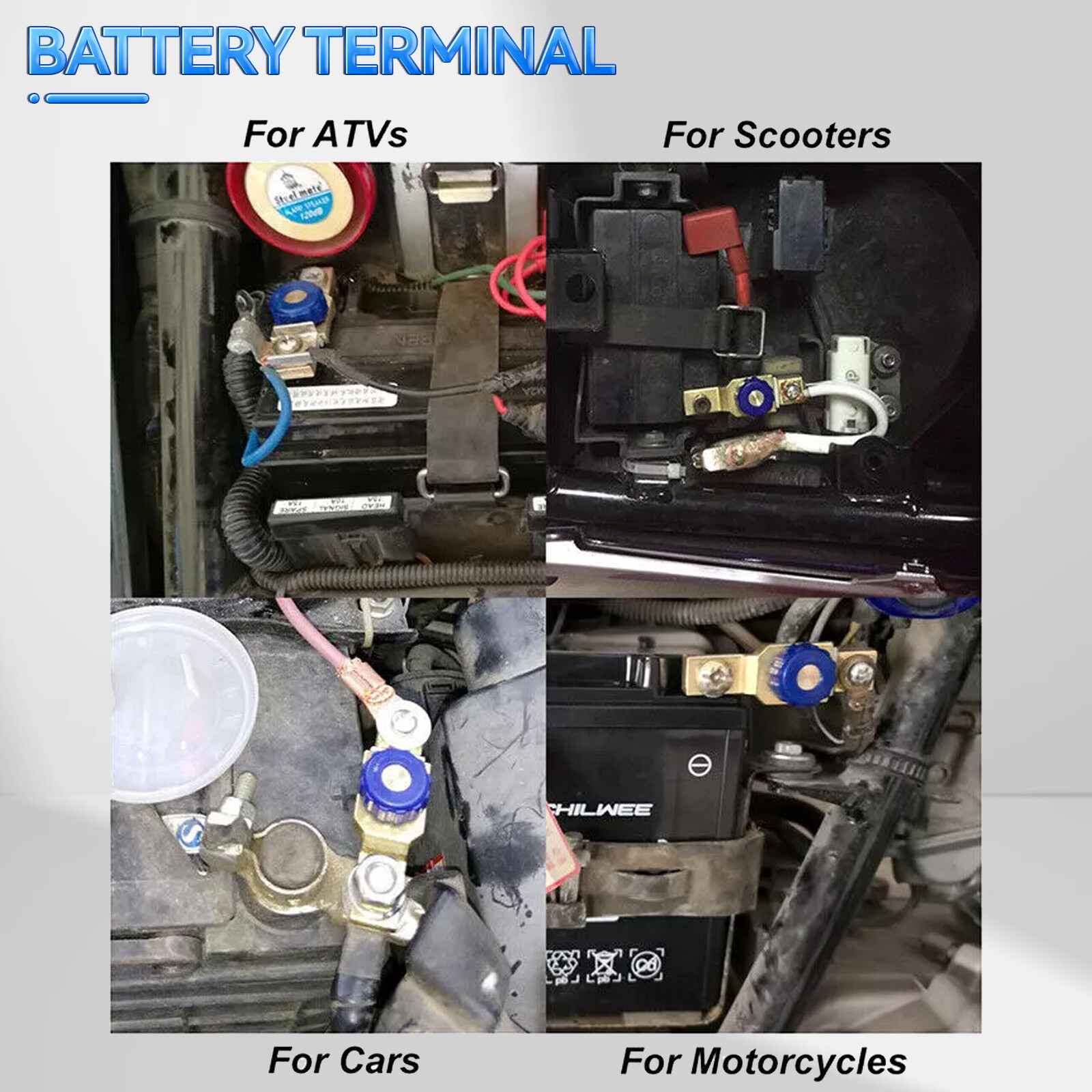 Motorcycle Car Battery Power Off Switch Link Terminal Quick Cut-off Disconnect