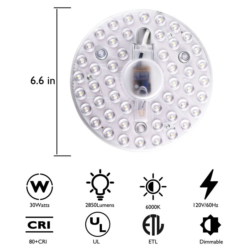 6" Ceiling LED Light Replacement Light Engine Retrofit Kit For Ceiling Fan Light