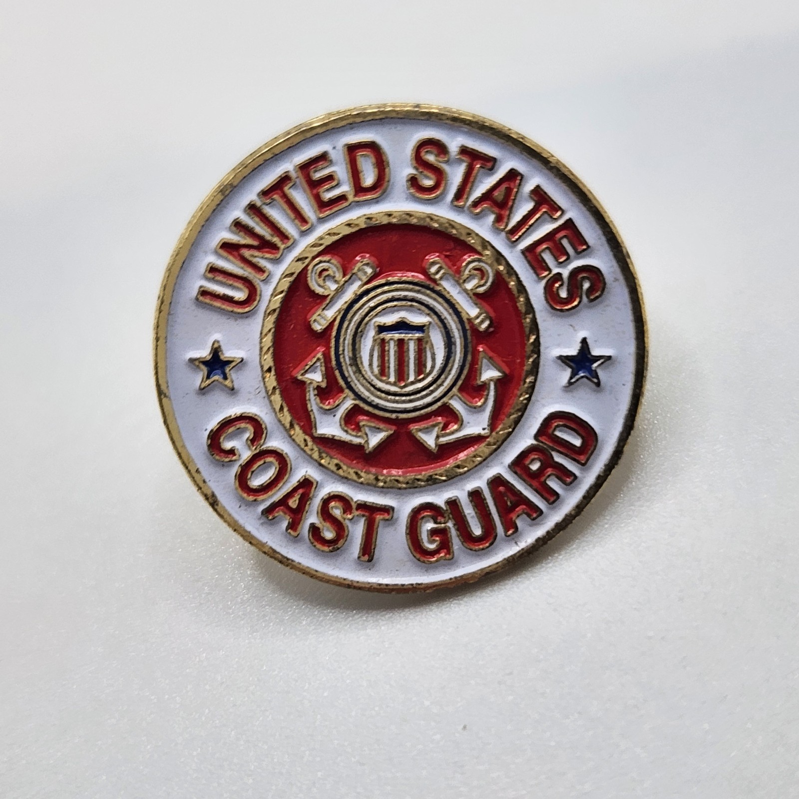 United States Coast Guard Pin Round Lapel Pin Hat Pin Tie Tack USCG Pin