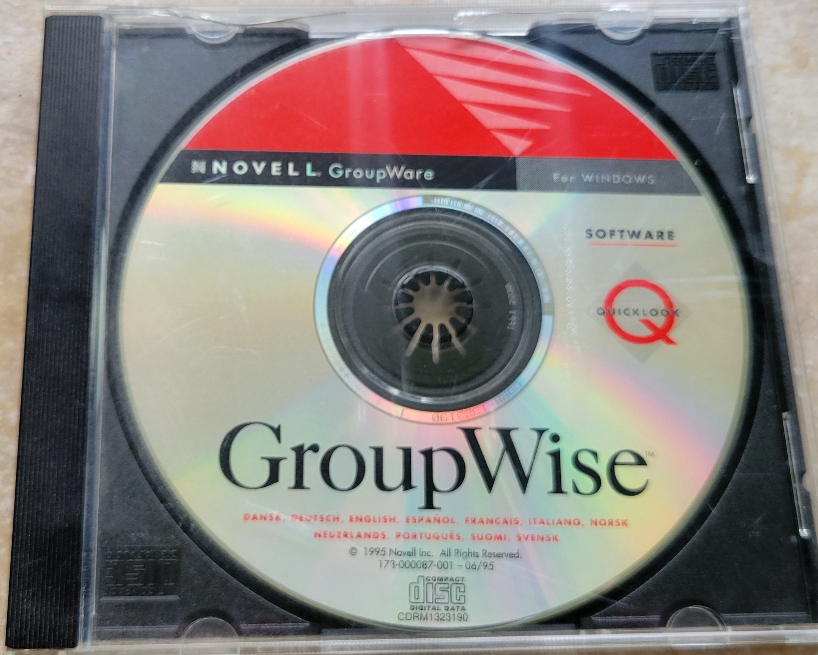 Vintage CD - NOVELL GroupWare for Windows, GroupWise