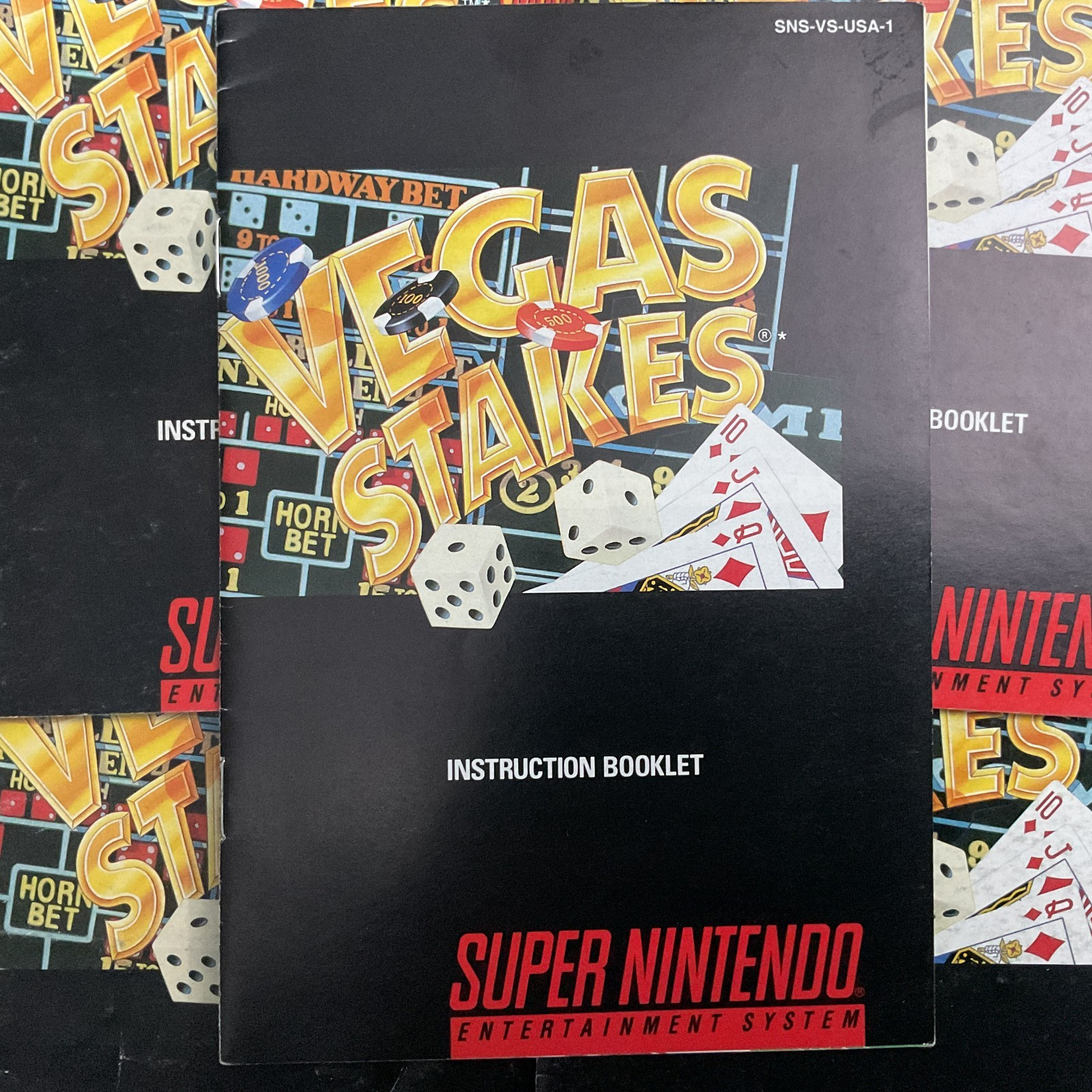 Vegas Stakes SNES Super Nintendo Instruction Manual Only