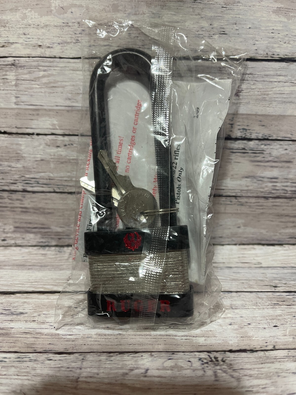 Ruger 5036A Gun Safety Padlock Device with TWO Keys - SEALED NIP