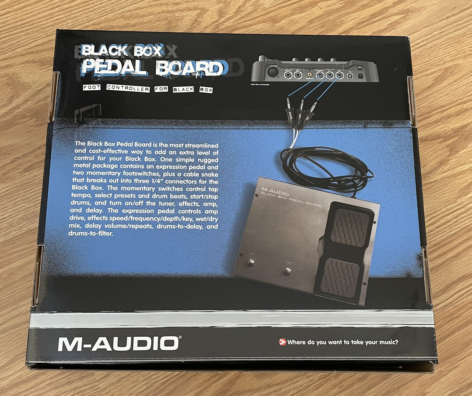 M-Audio Black Box Pedal Board New