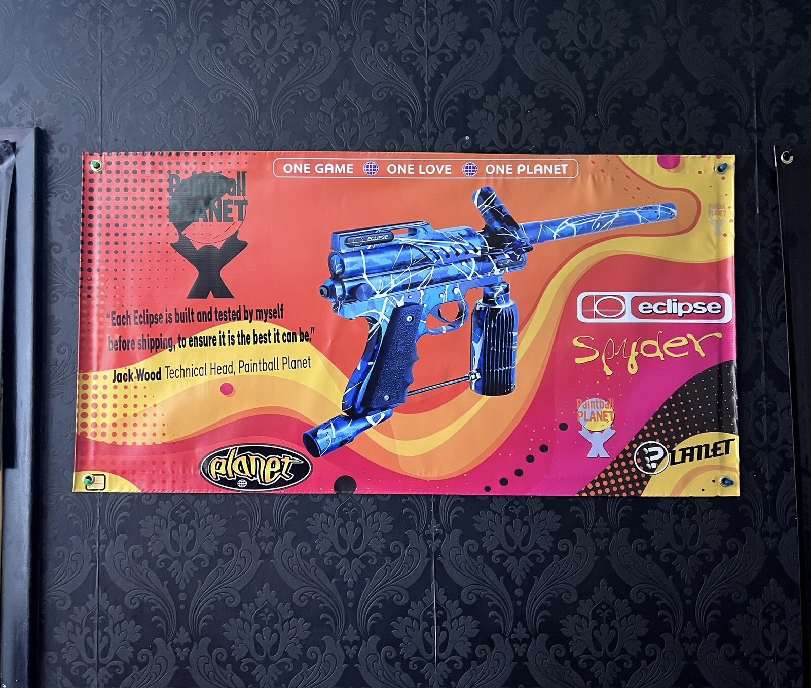 Planet Eclipse / Paintball Planet Spyder Paintball Banner - VTG, Mint