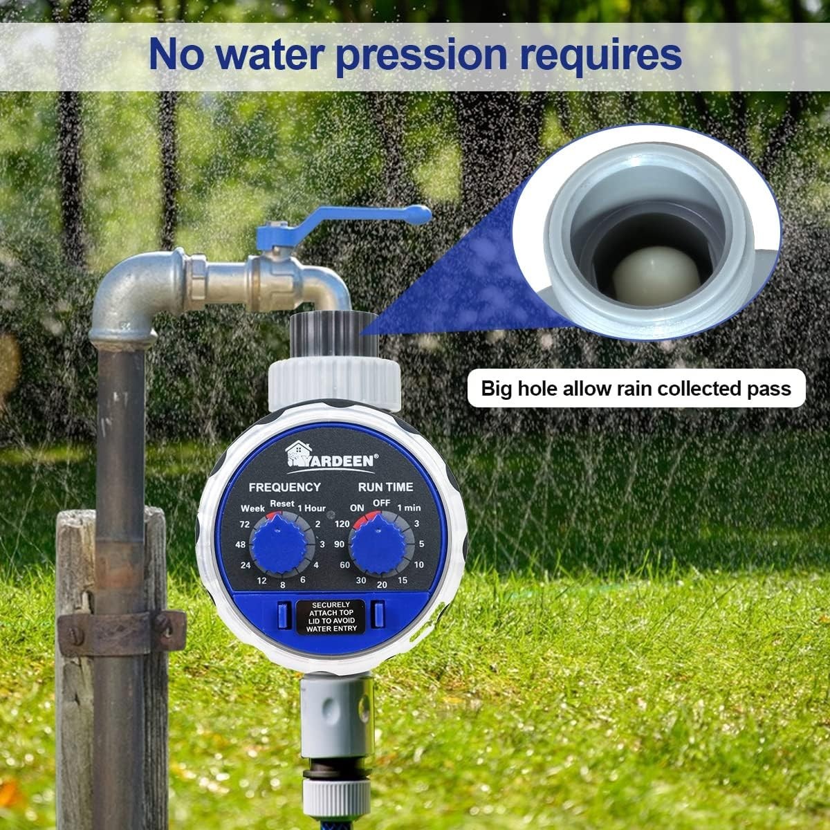 Water Timer Electronic Hose Sprinkler Garden Irrigation Controller Two Dial,No W