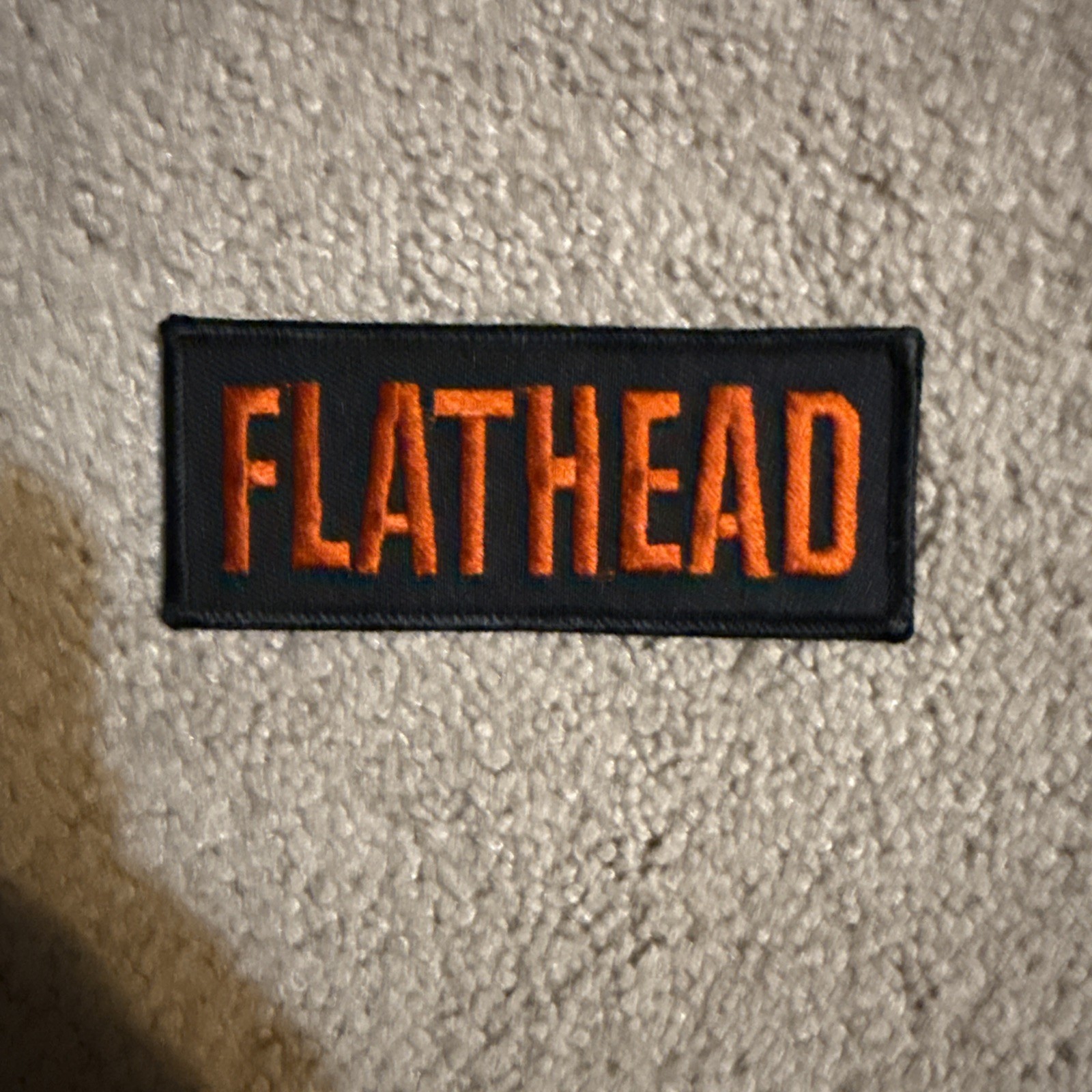 FLATHEAD MOTORCYCLE IRON ON PATCH
