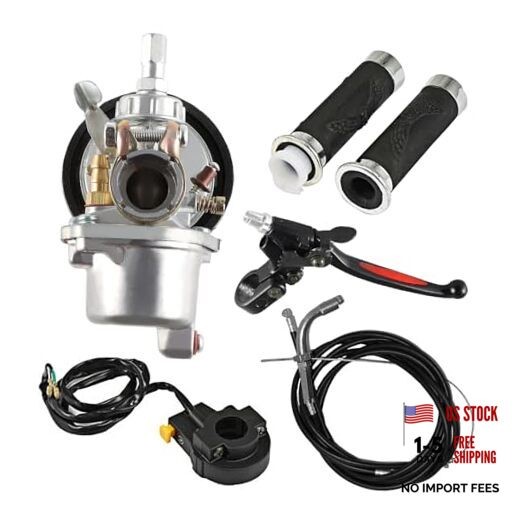 Carburetor Handlebar Throttle Grips and Cable Assembly with Kill Switch for
